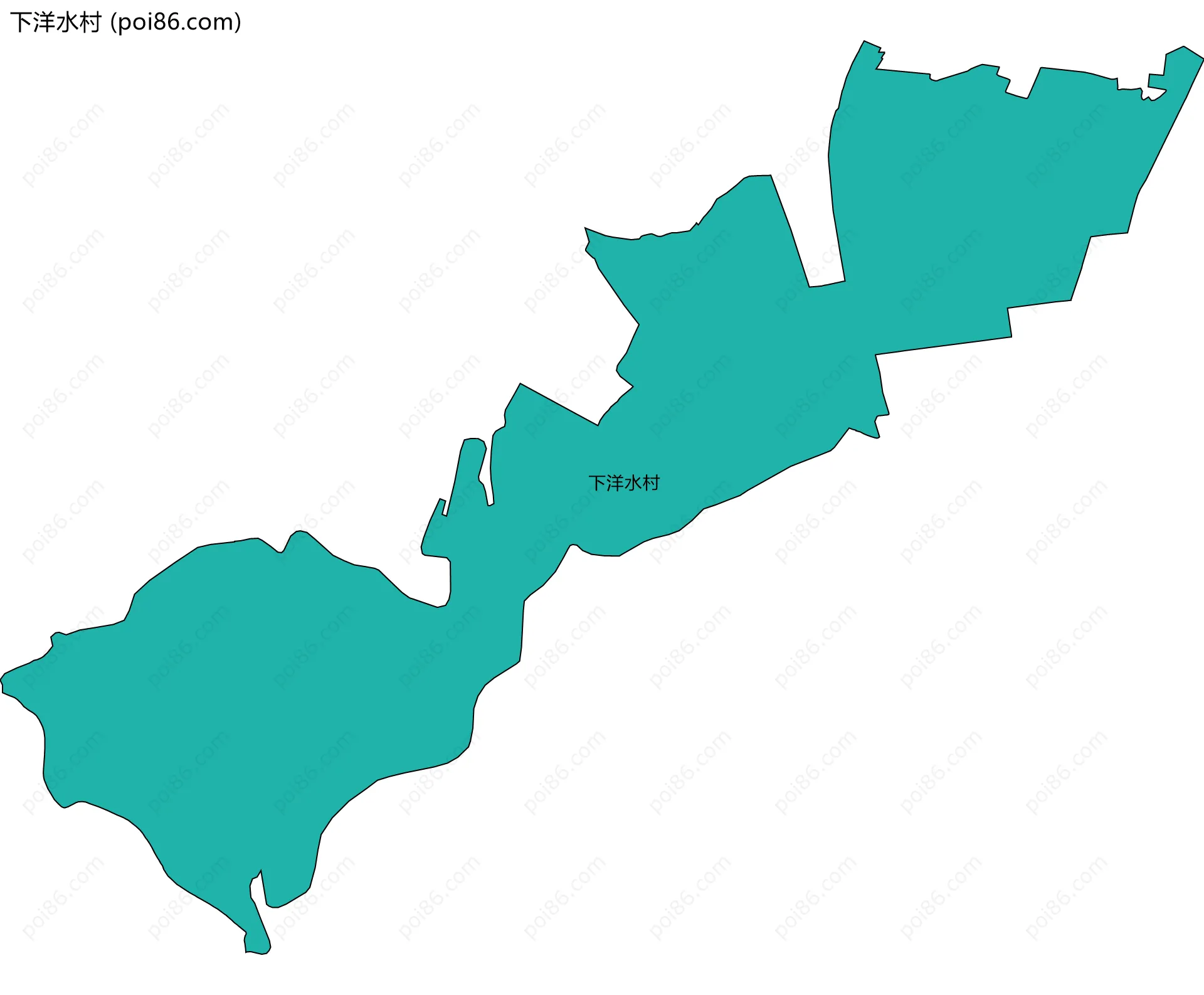 下洋水村边界地图