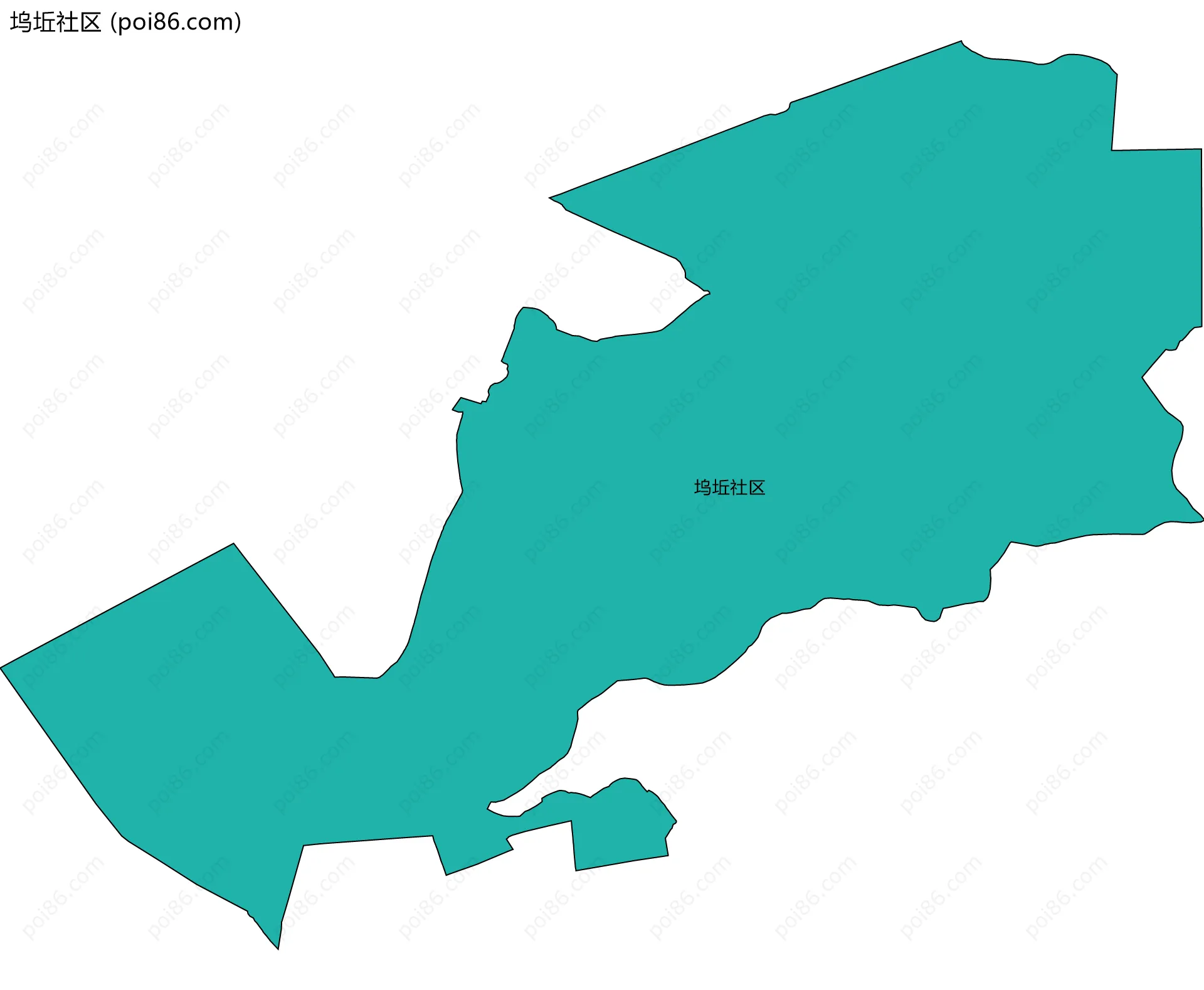 坞坵社区边界地图