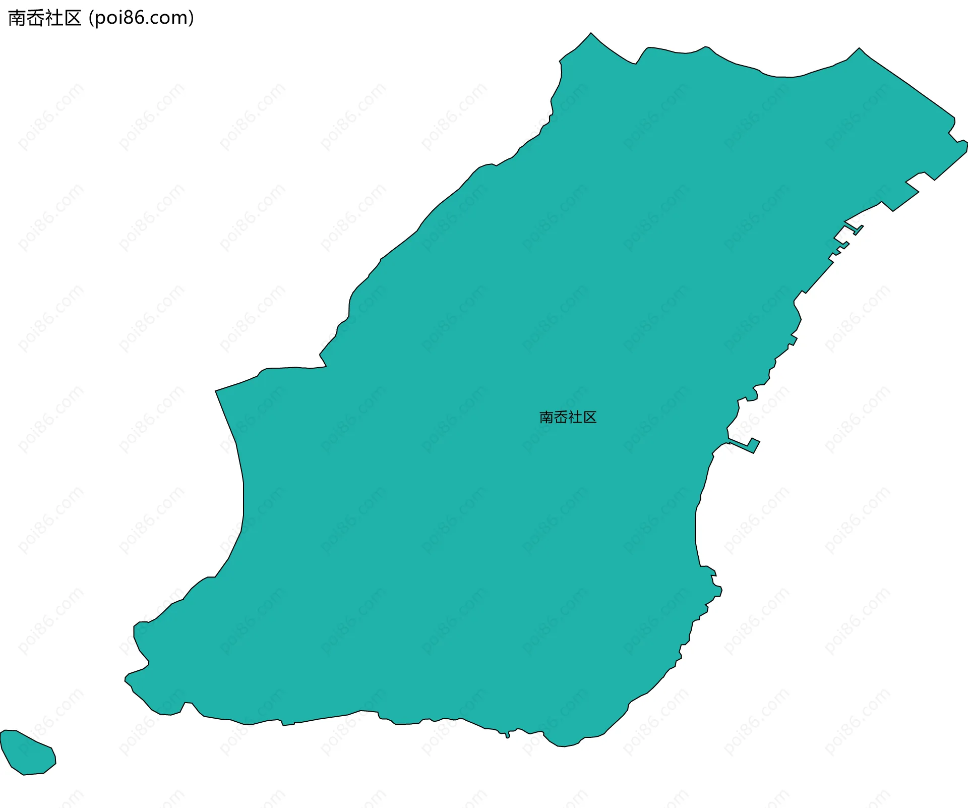 南岙社区边界地图