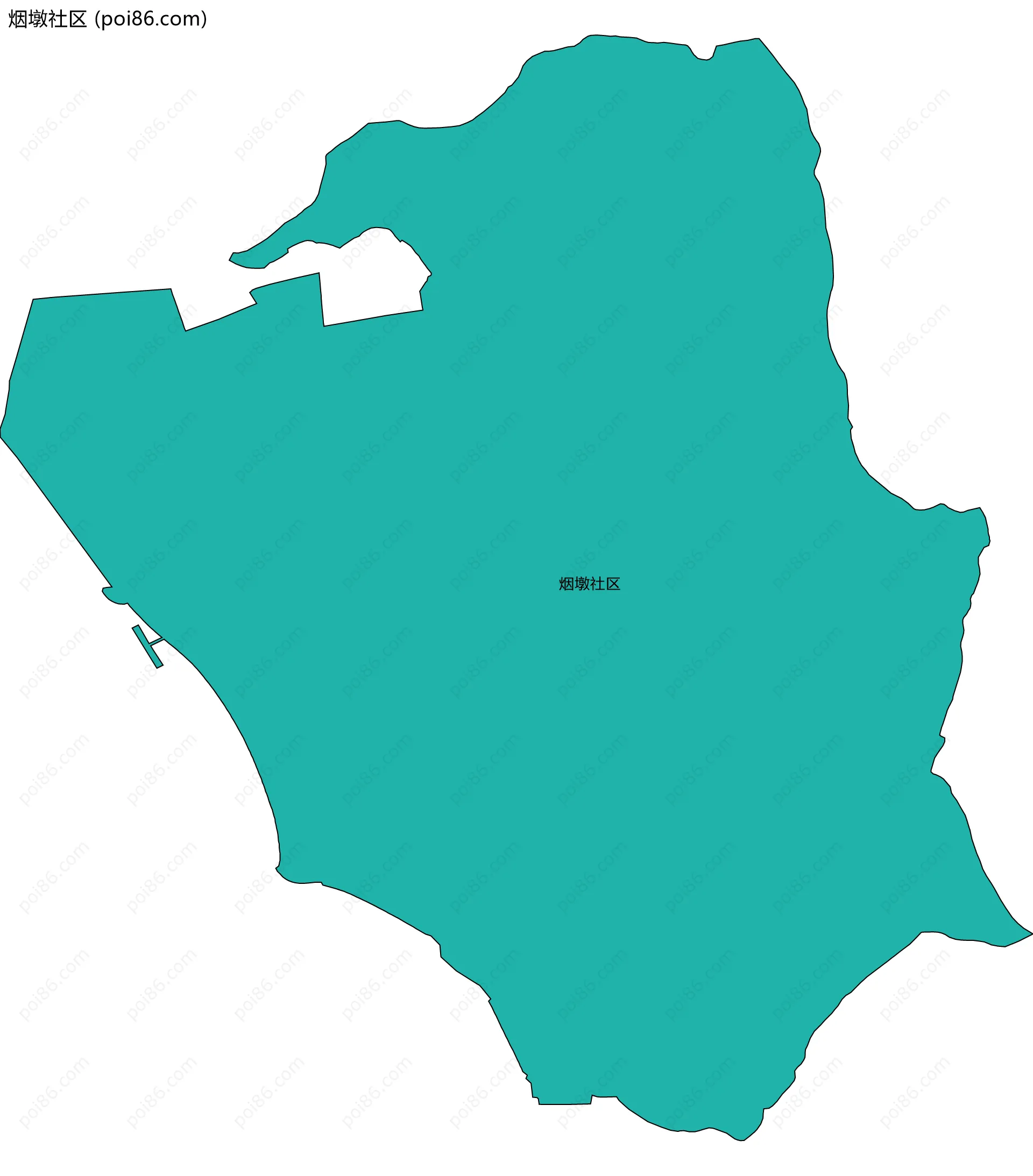 烟墩社区边界地图
