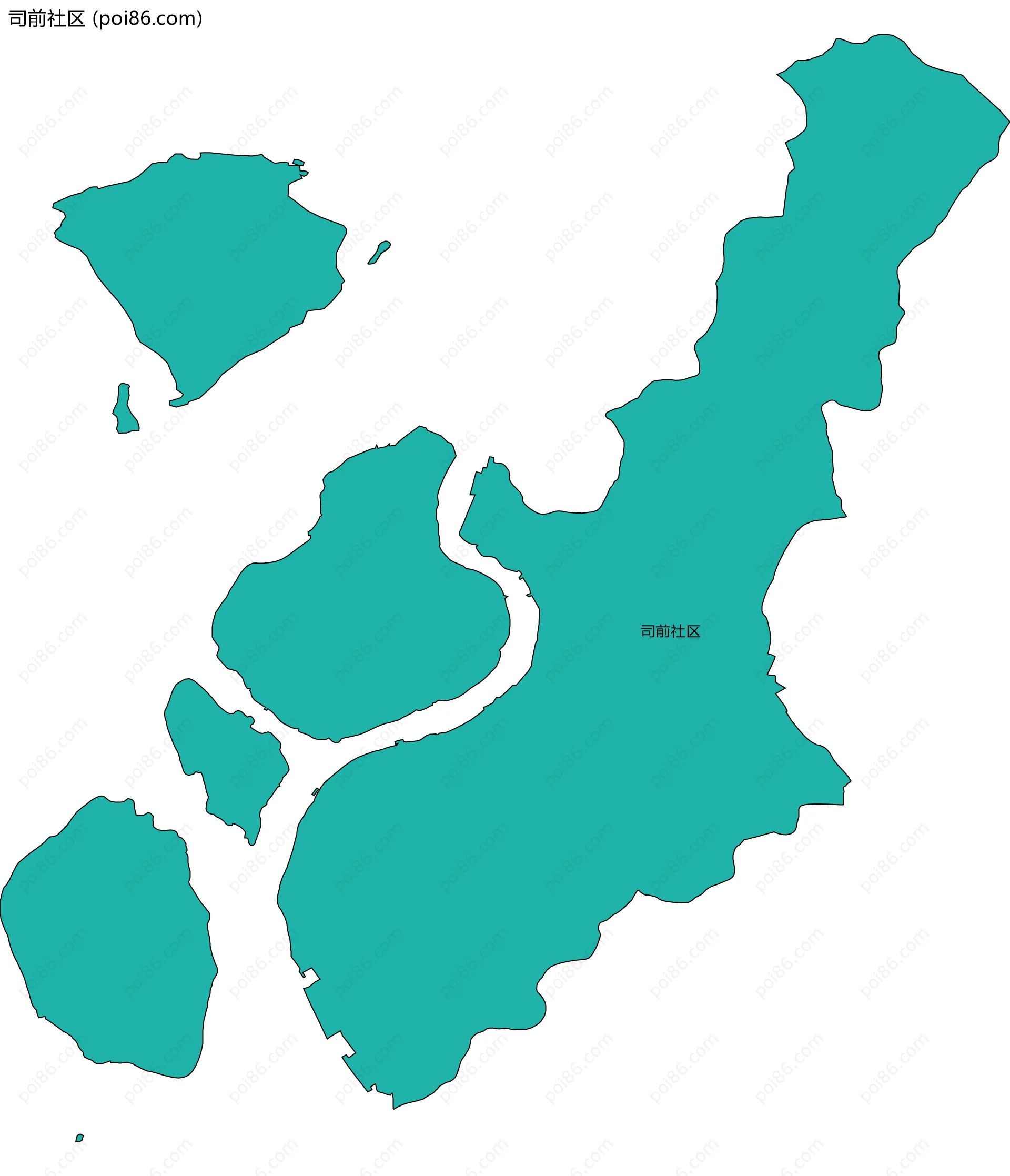 司前社区边界地图