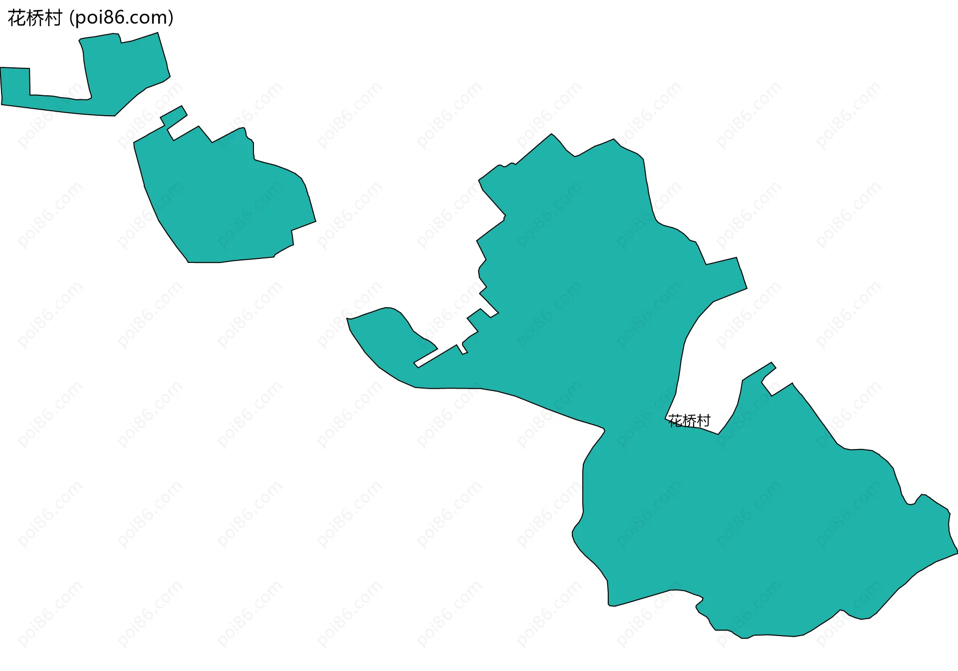 花桥村边界地图