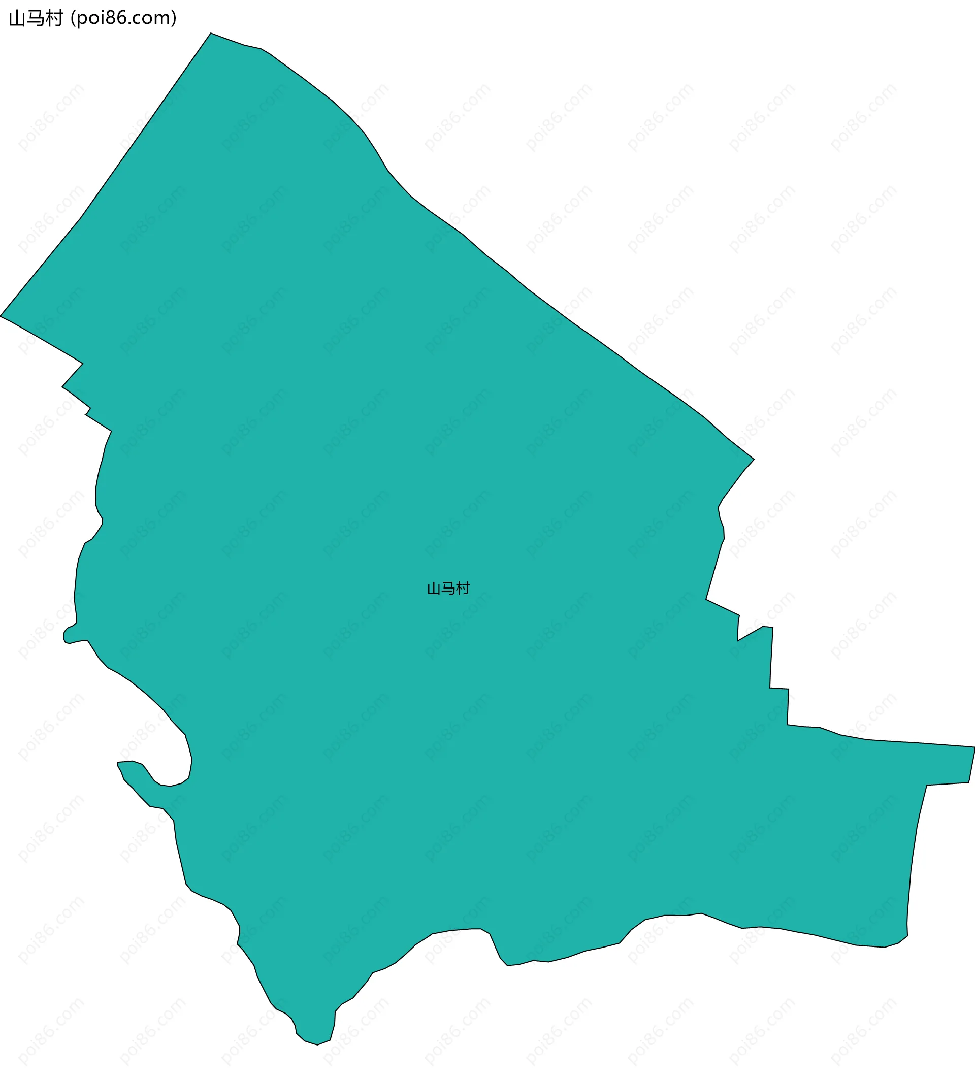 山马村边界地图