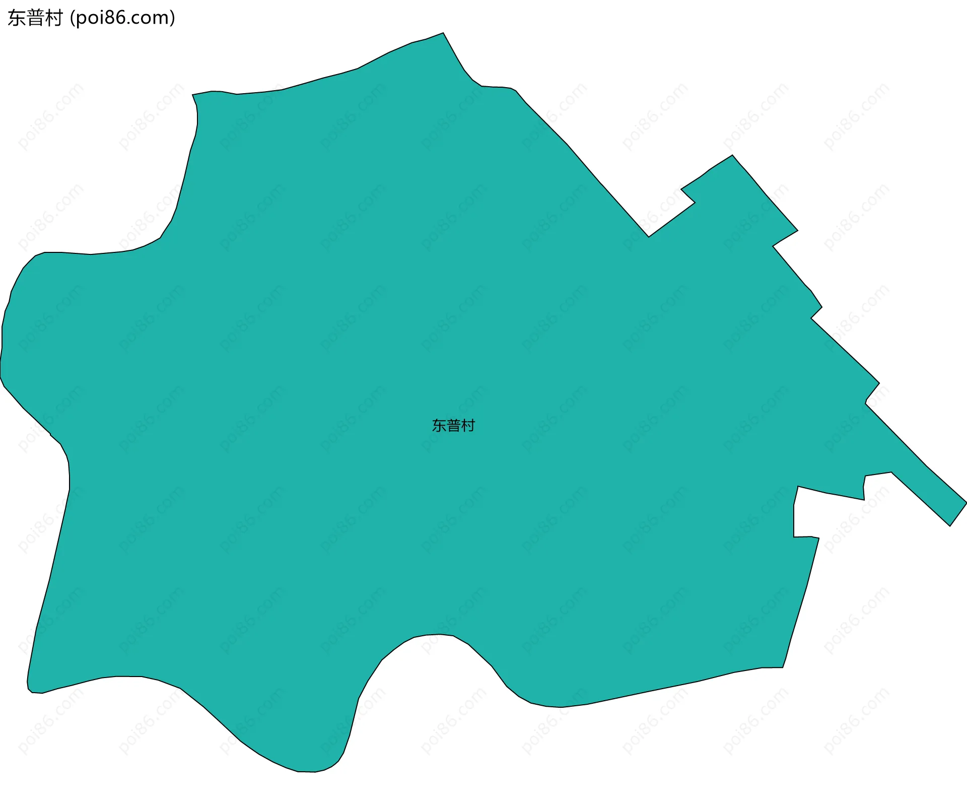 东普村边界地图