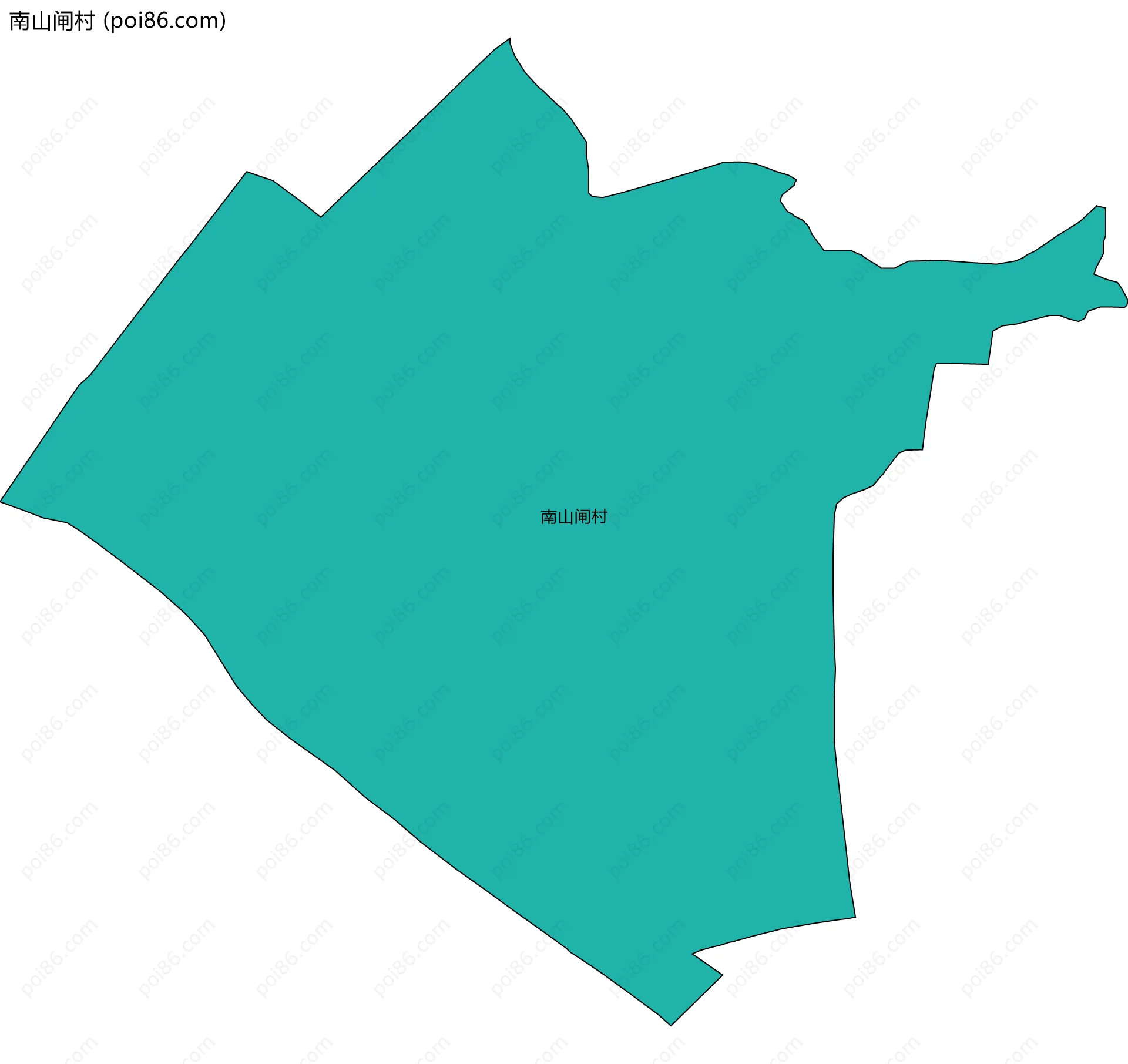 南山闸村边界地图