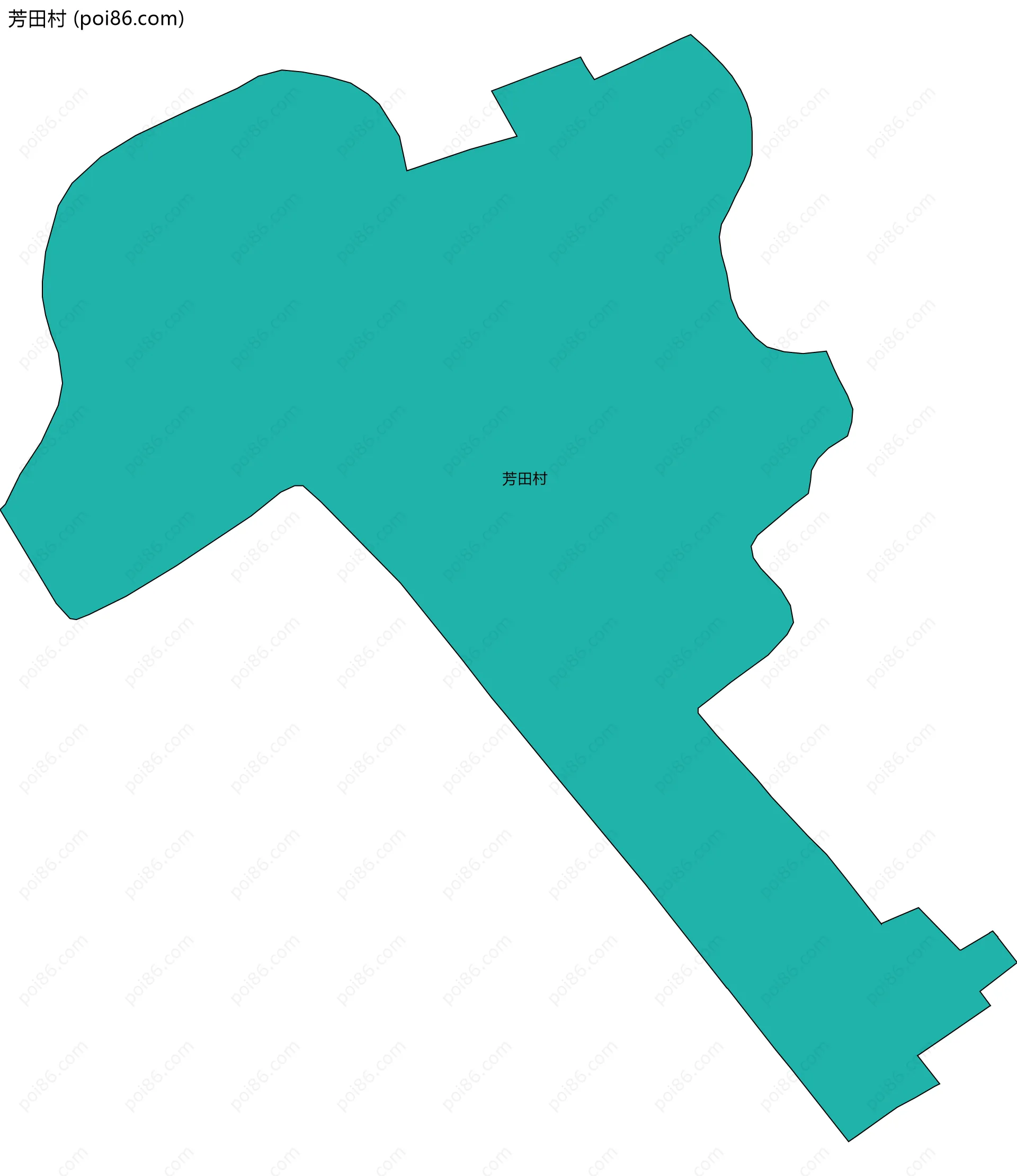 芳田村边界地图