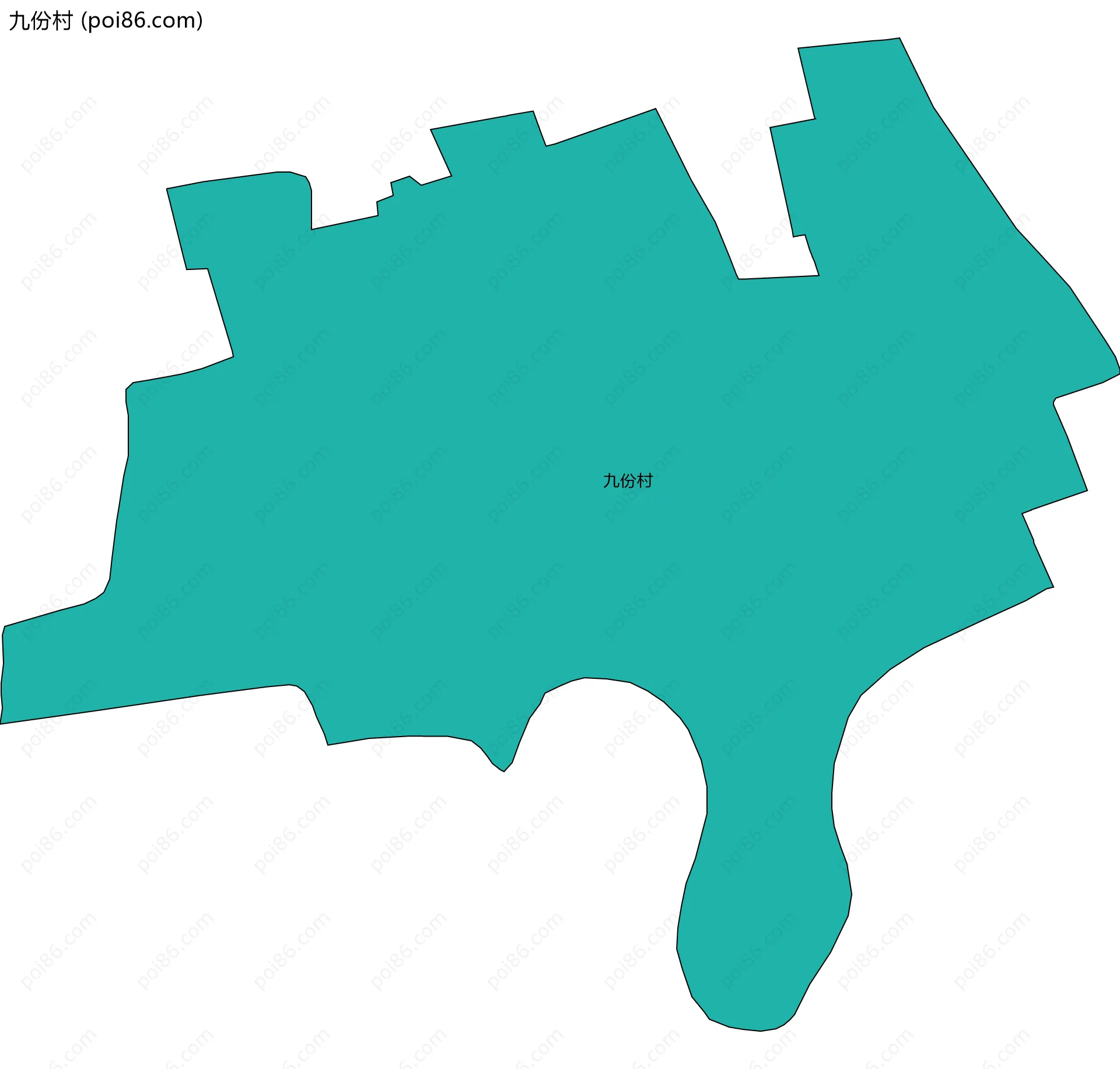 九份村边界地图