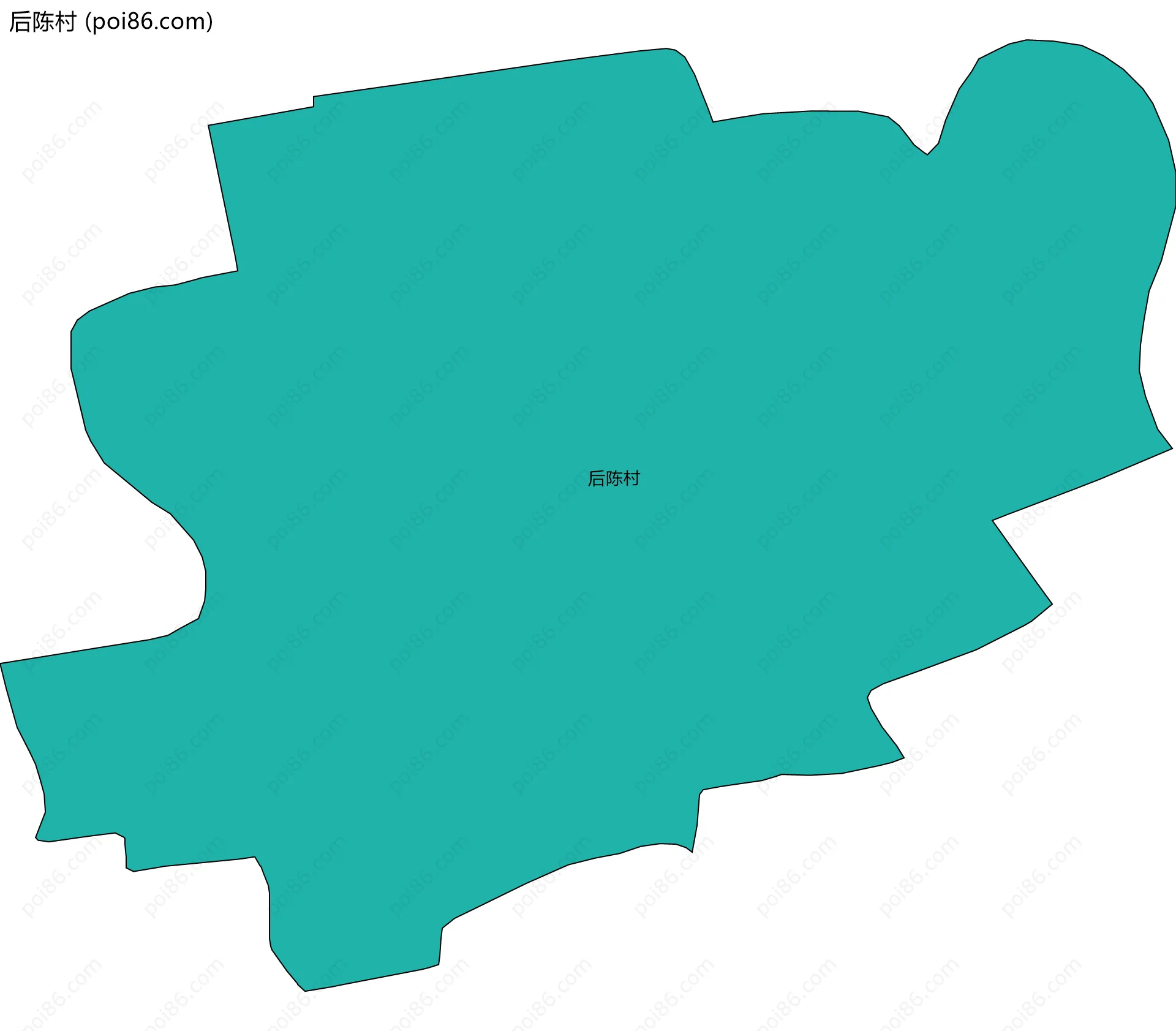 后陈村边界地图
