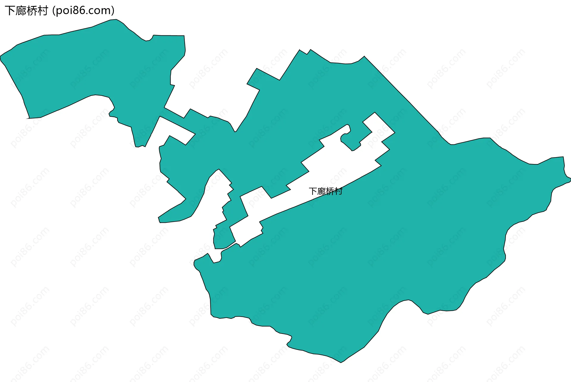 下廊桥村边界地图