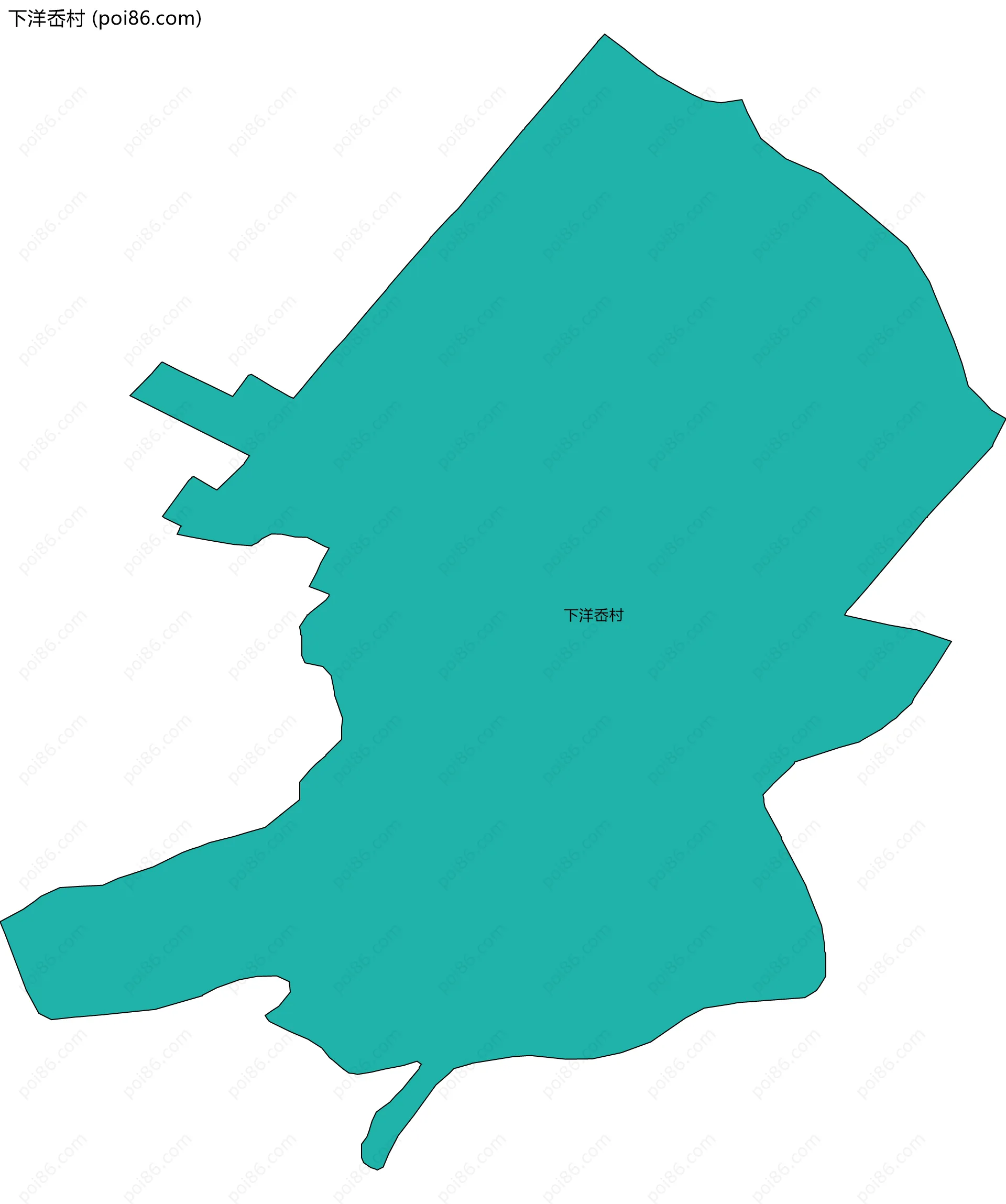 下洋岙村边界地图