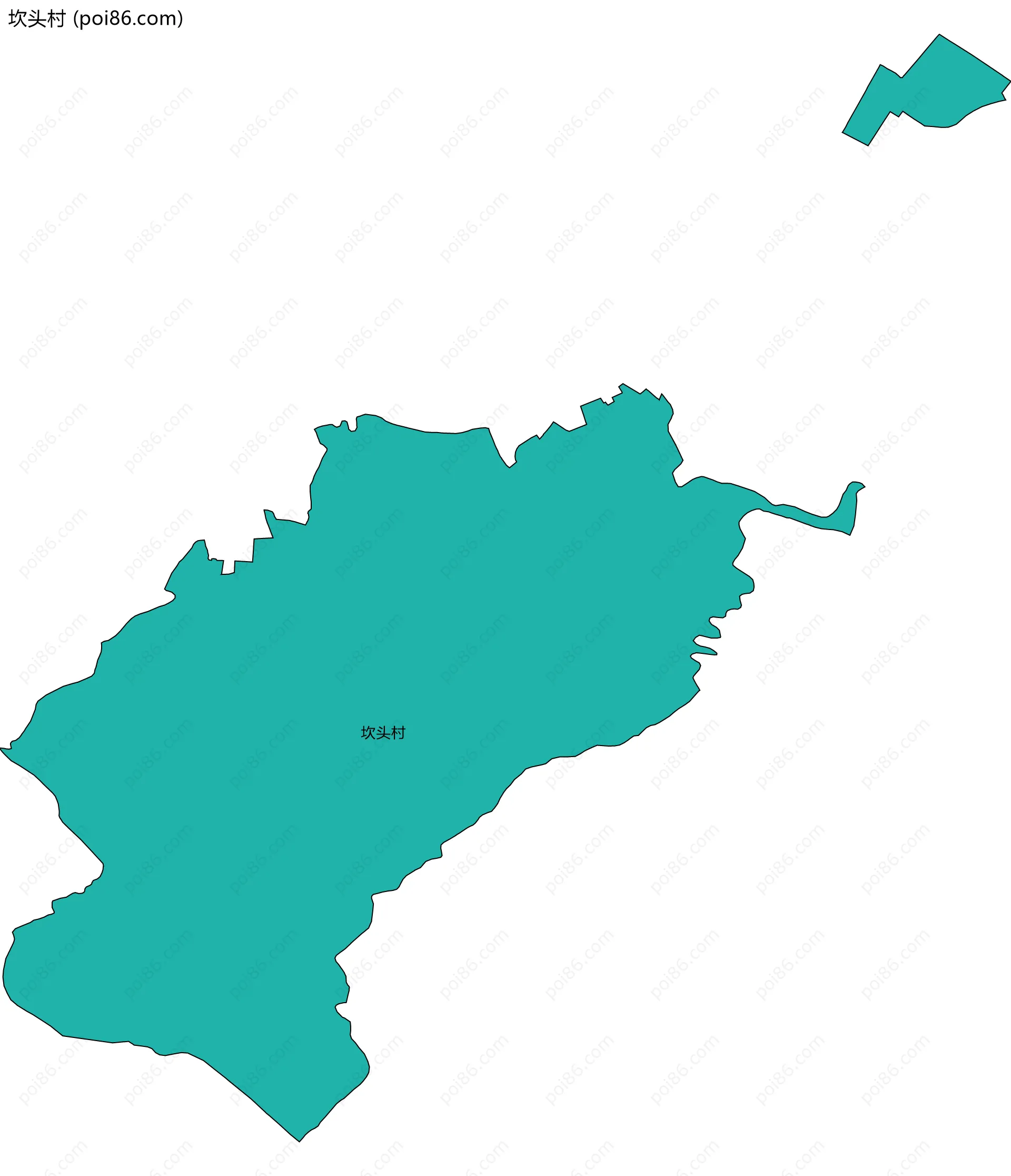 坎头村边界地图