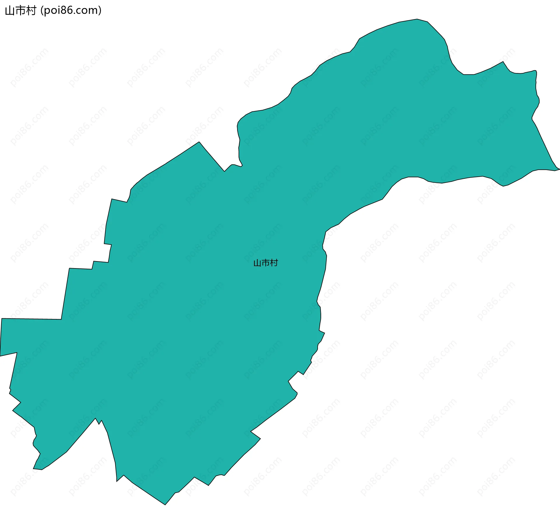 山市村边界地图
