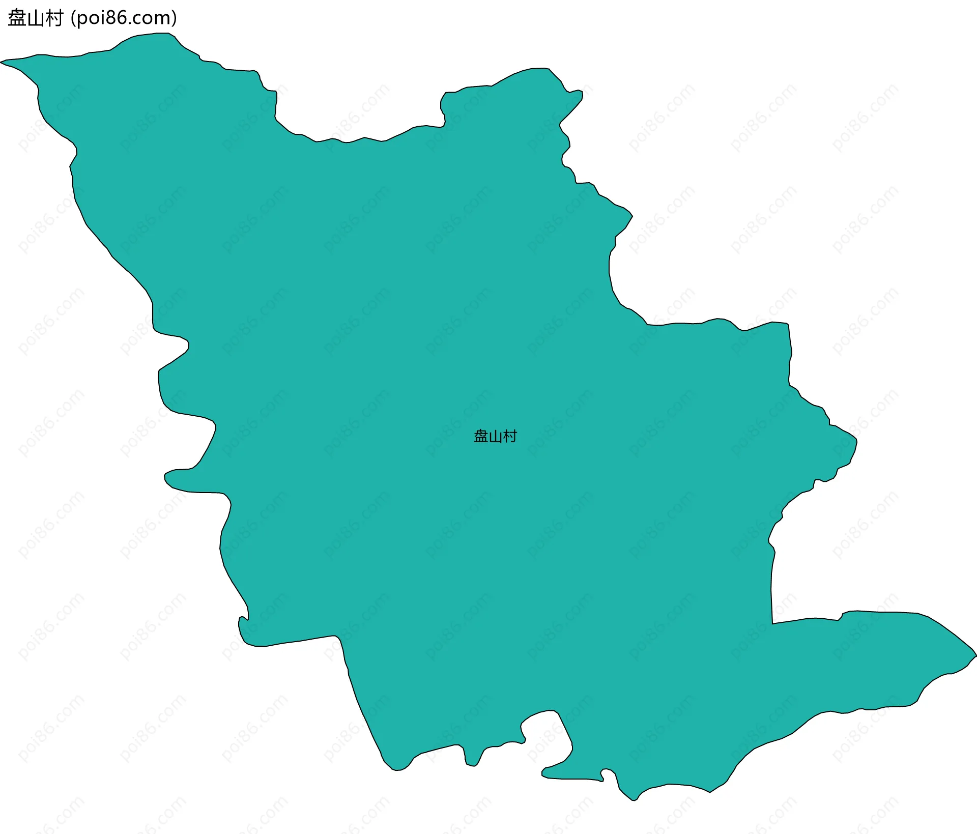 盘山村边界地图