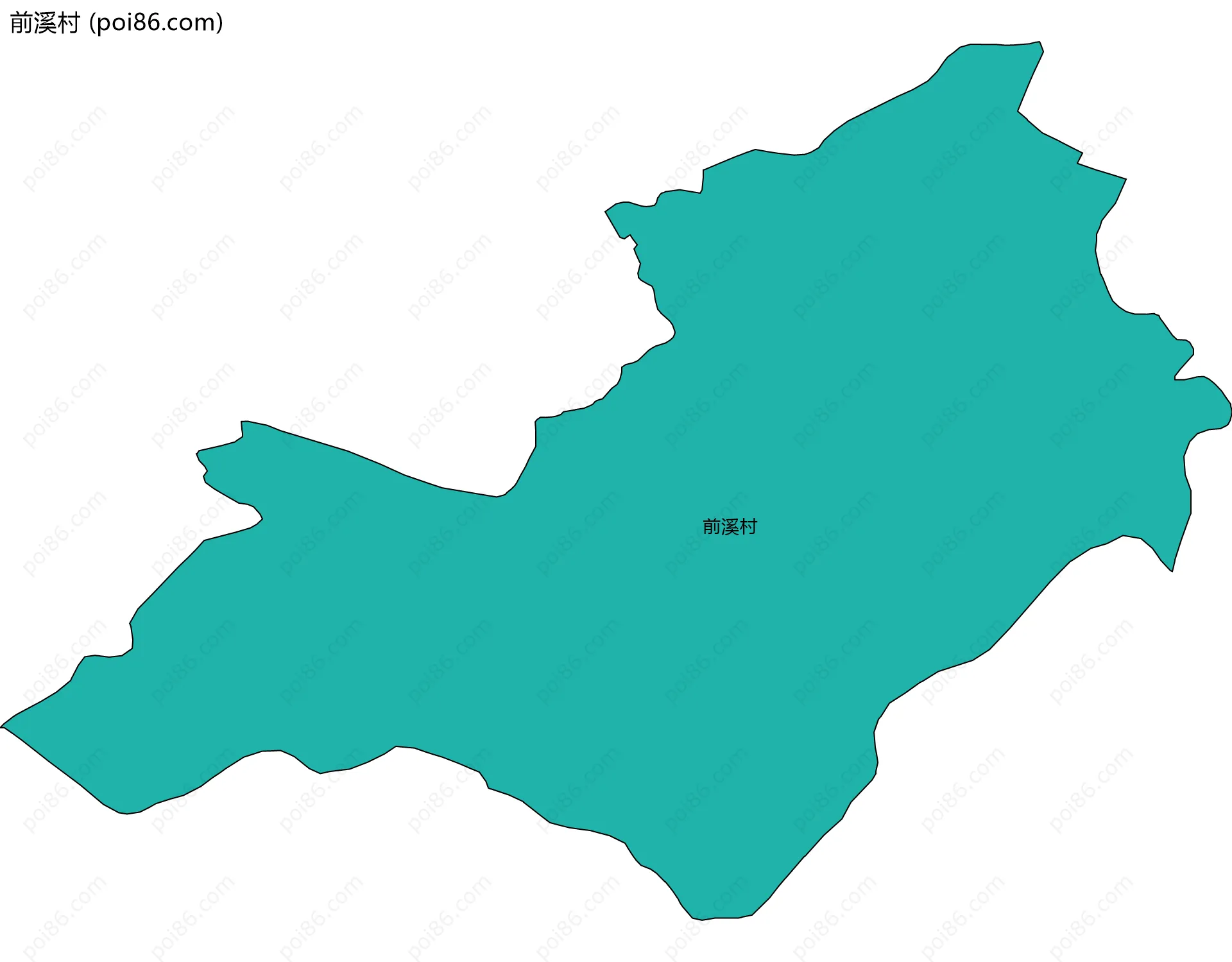 前溪村边界地图