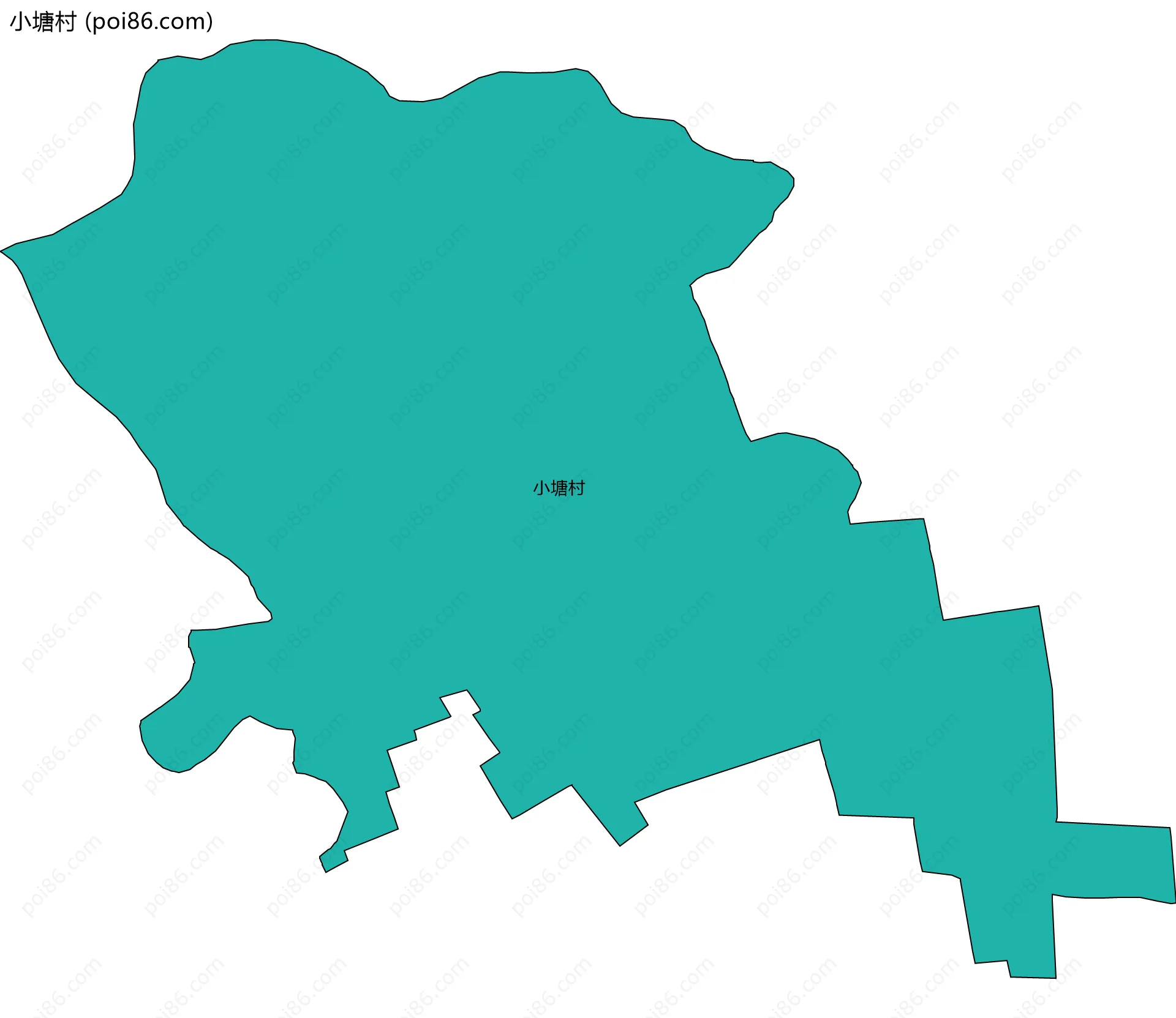 小塘村边界地图