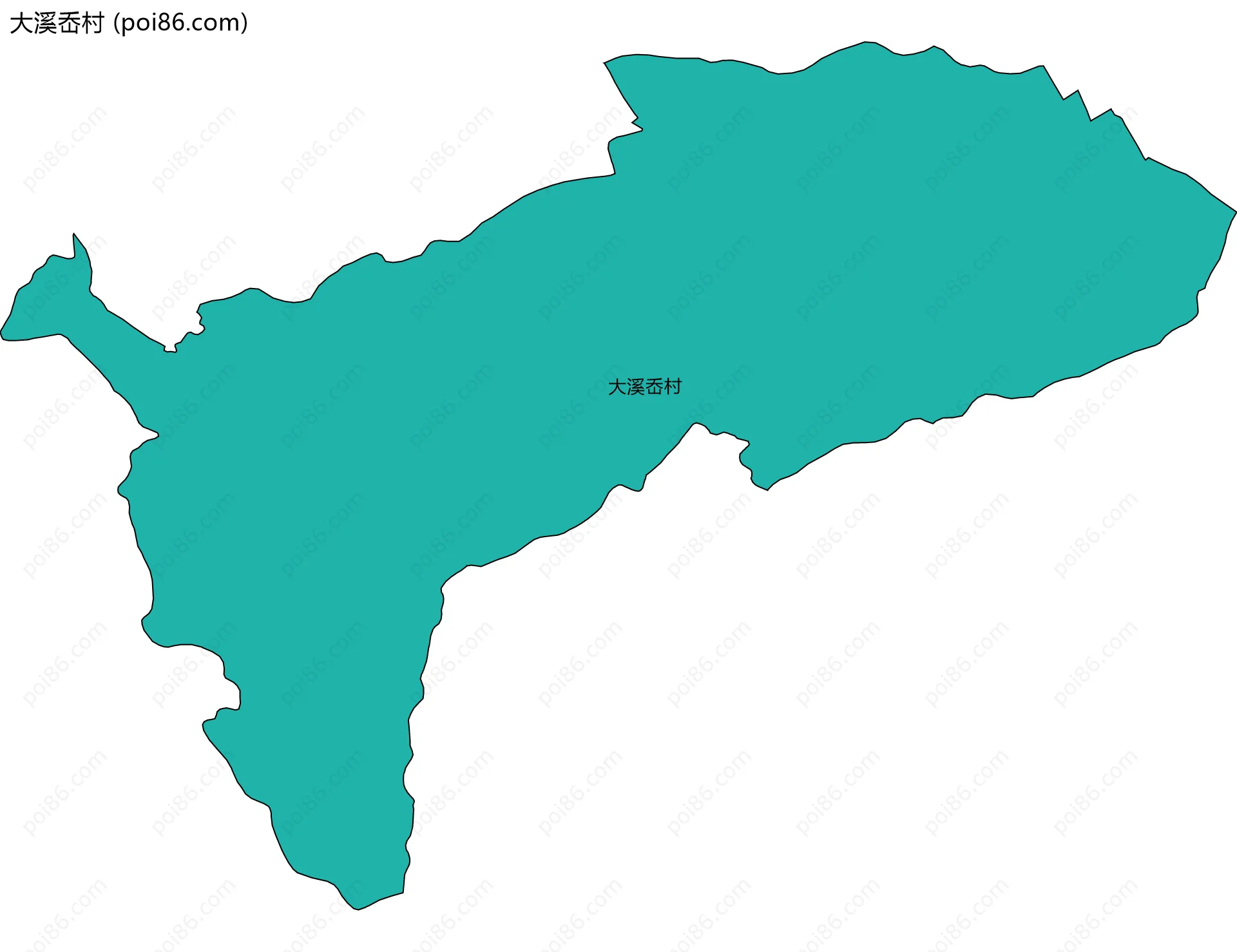 大溪岙村边界地图