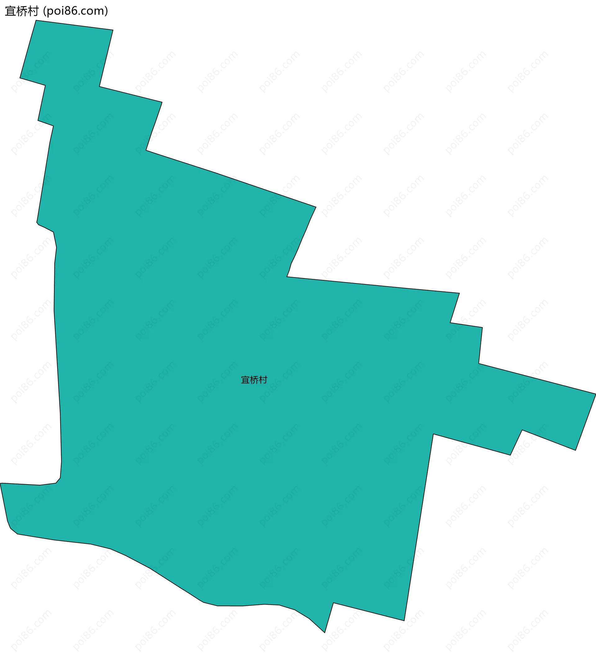 宜桥村边界地图