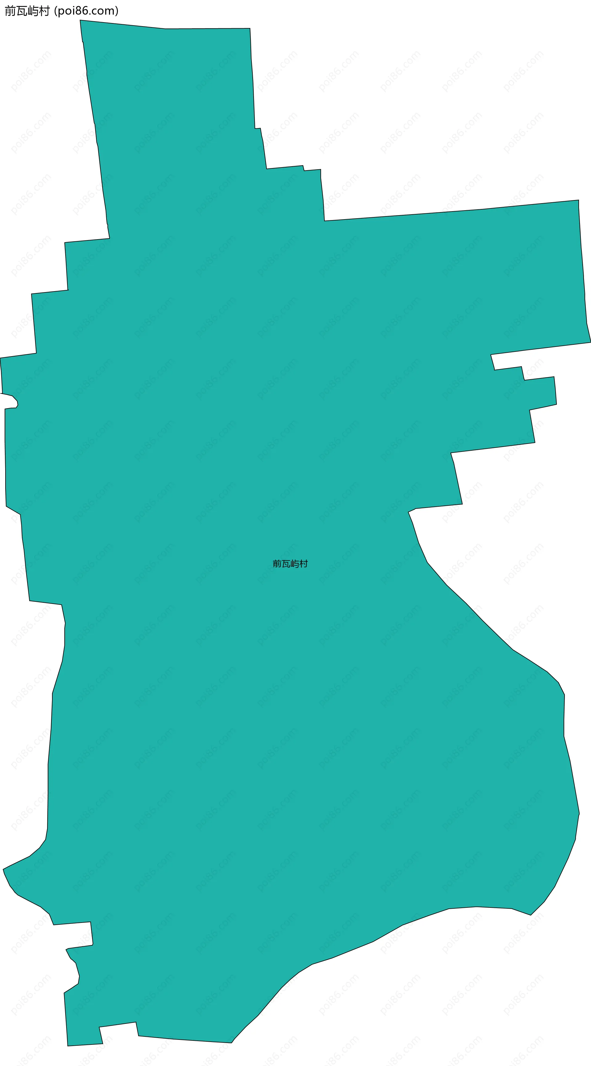前瓦屿村边界地图