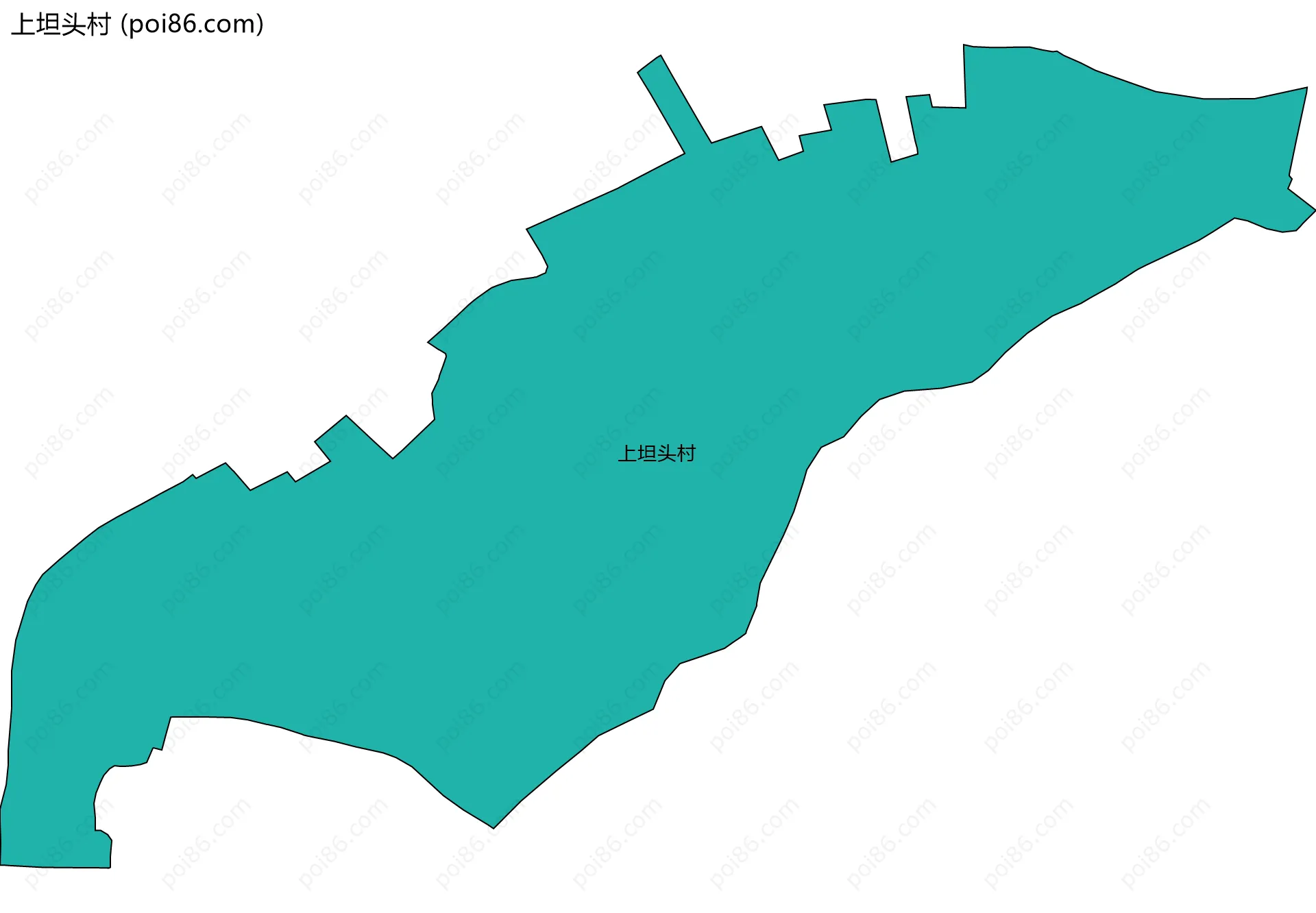 上坦头村边界地图
