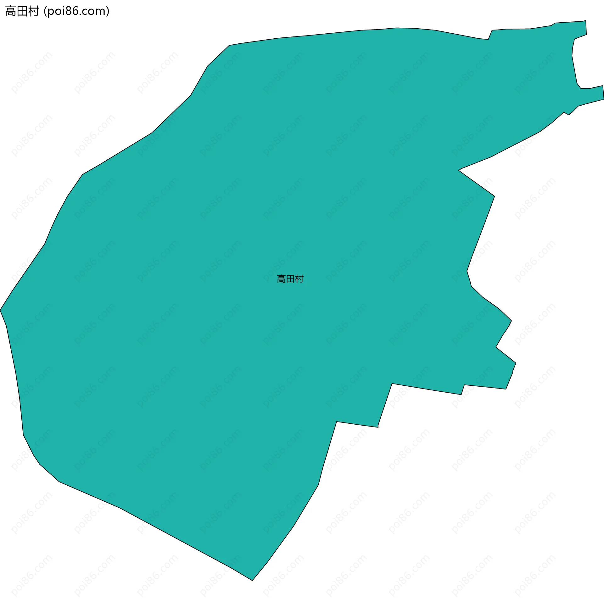 高田村边界地图