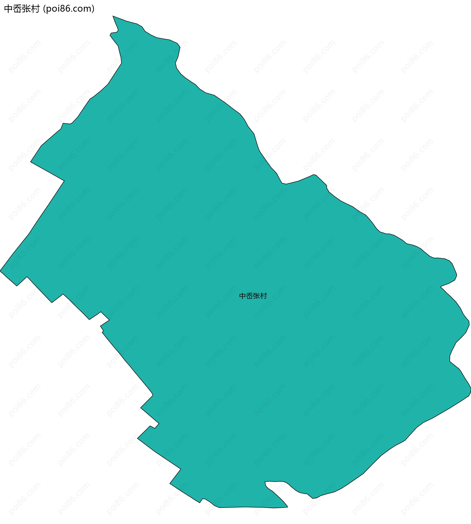 中岙张村边界地图