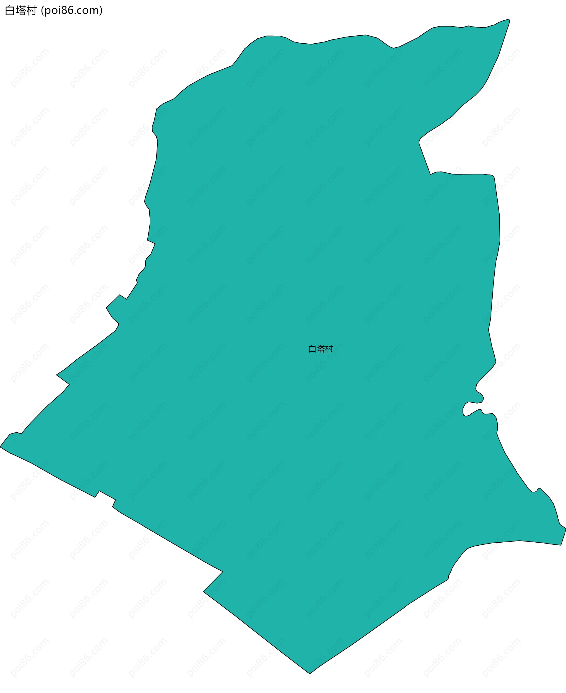 白塔村边界地图