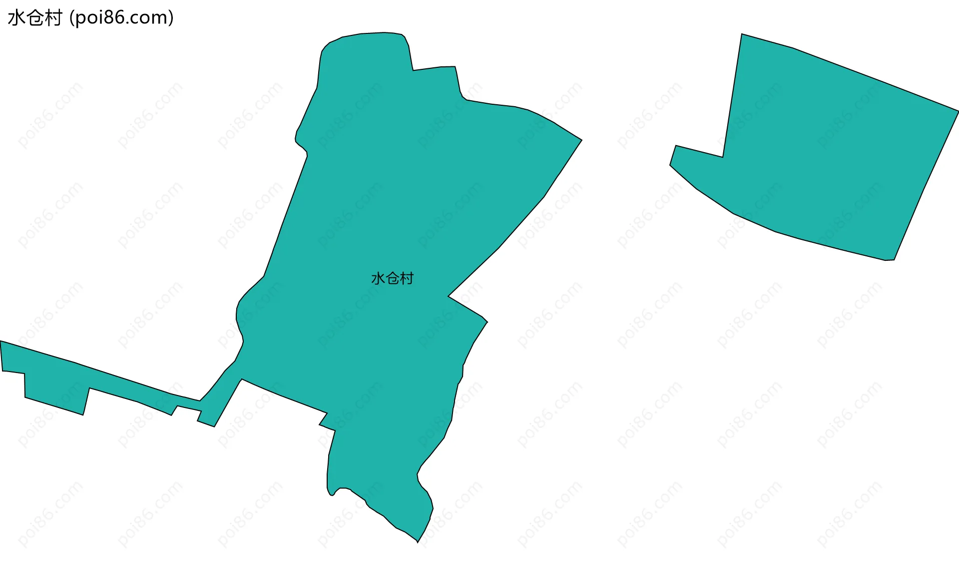 水仓村边界地图