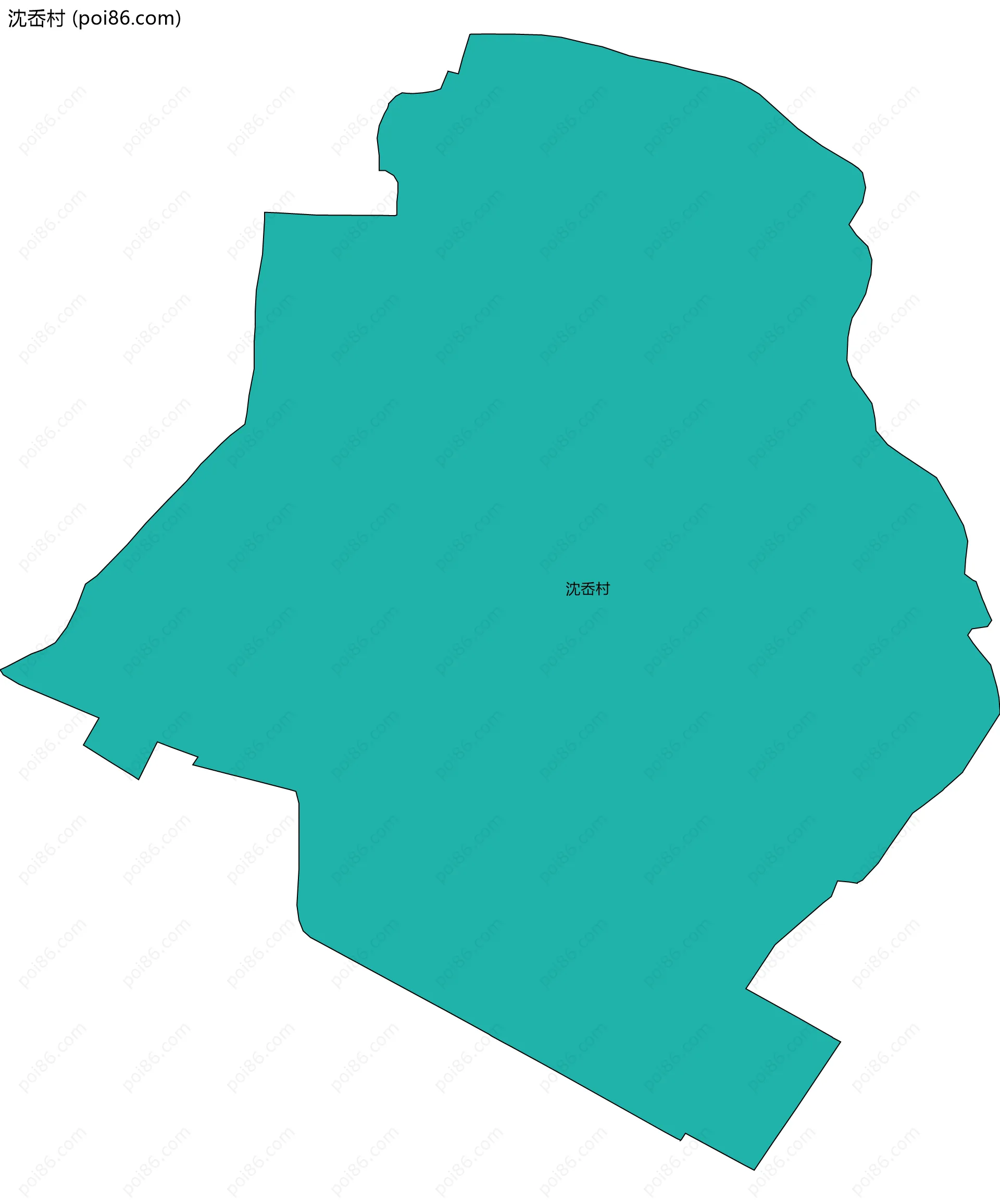 沈岙村边界地图