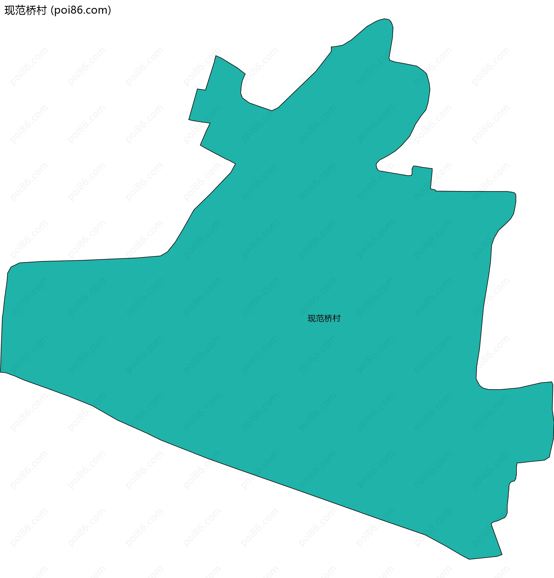 现范桥村边界地图