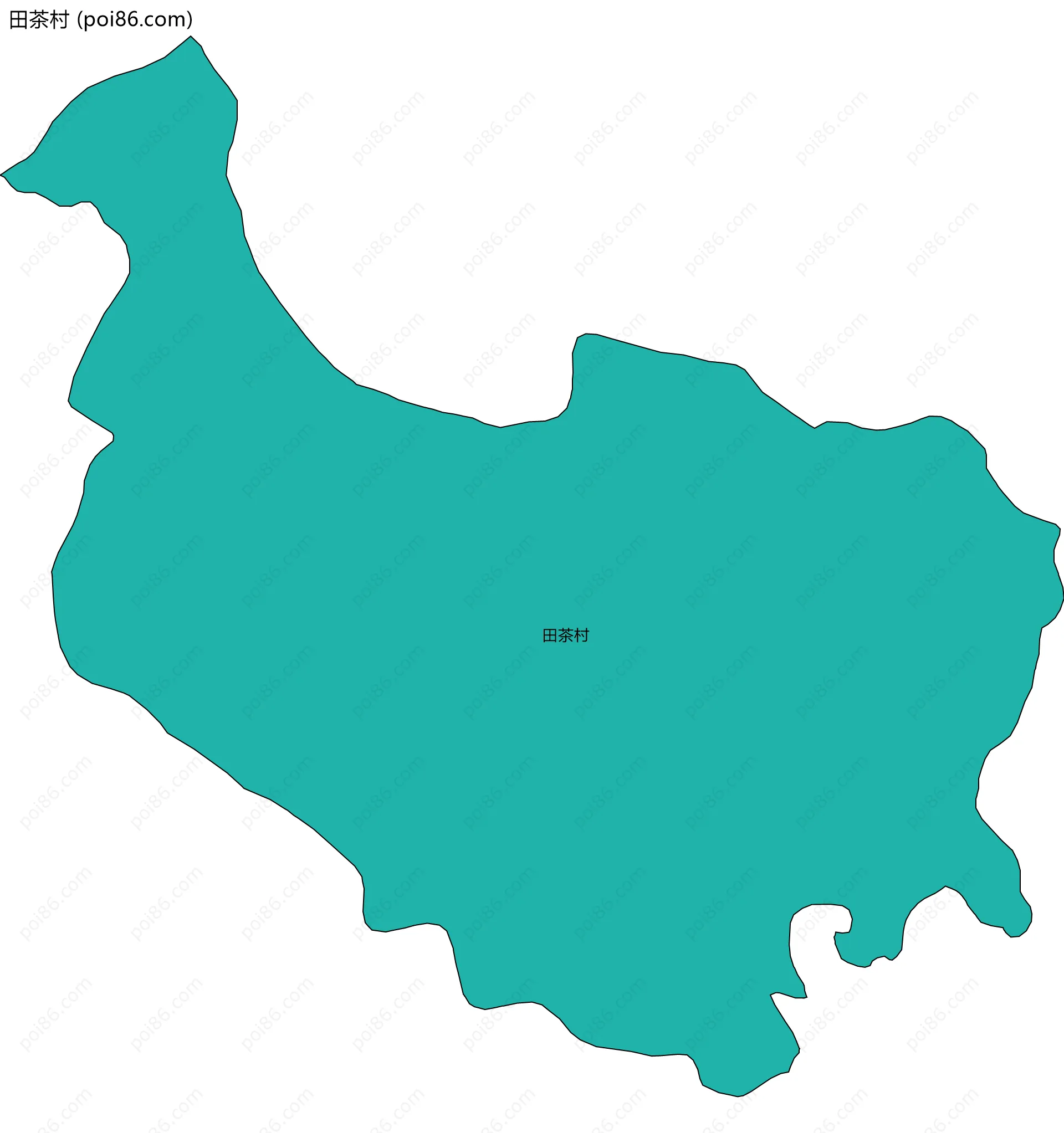 田茶村边界地图