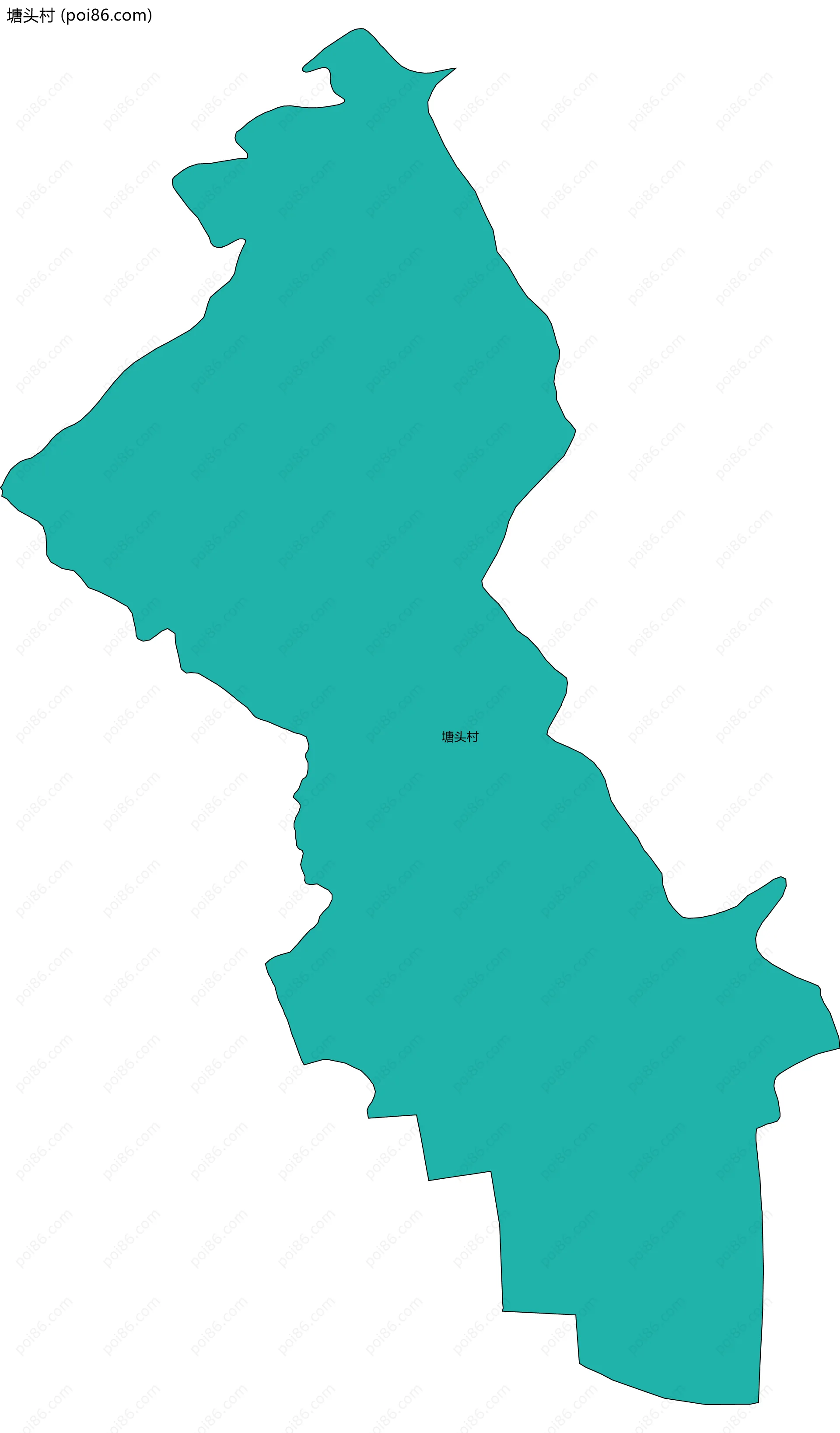 塘头村边界地图