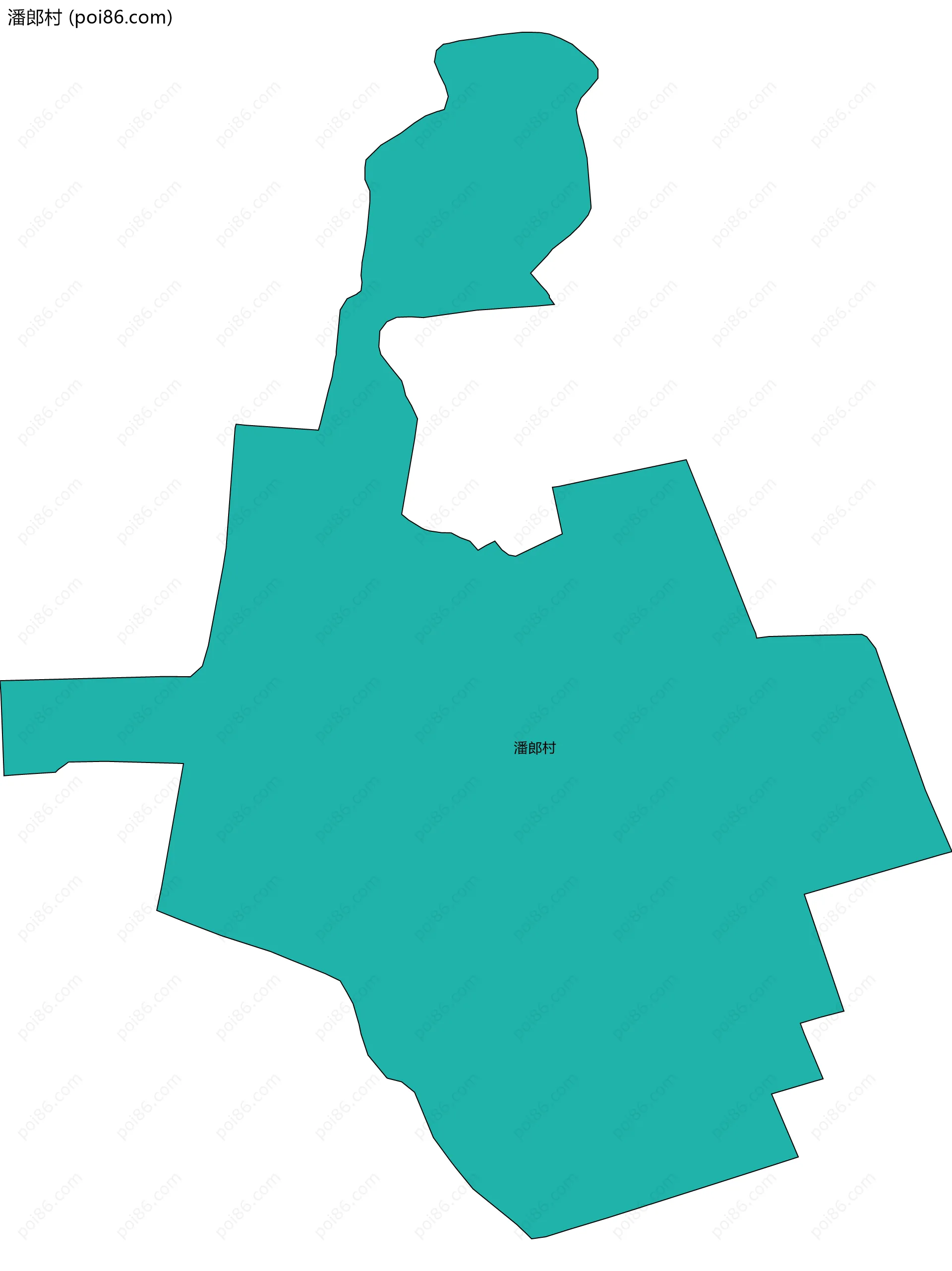 潘郎村边界地图