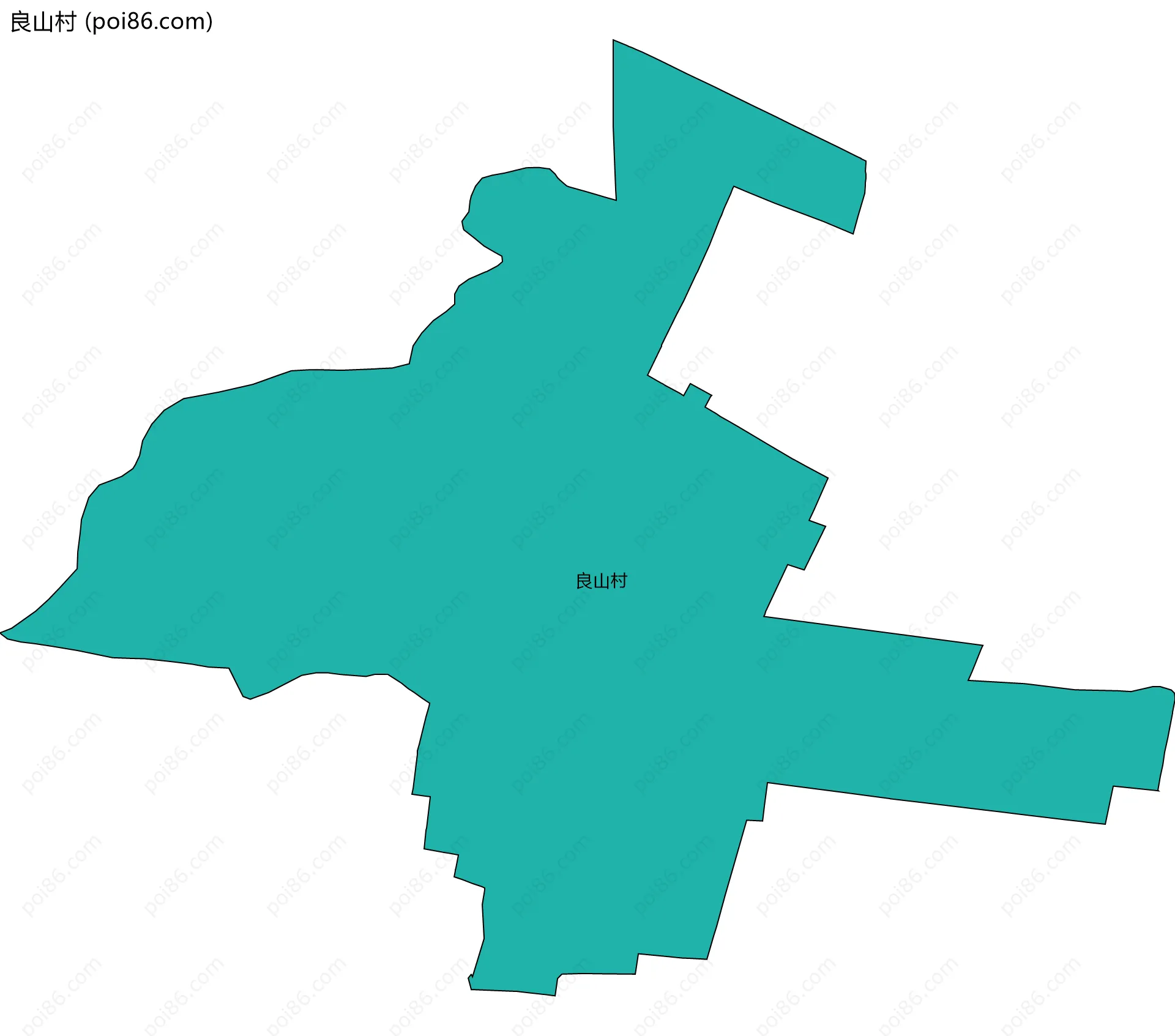 良山村边界地图