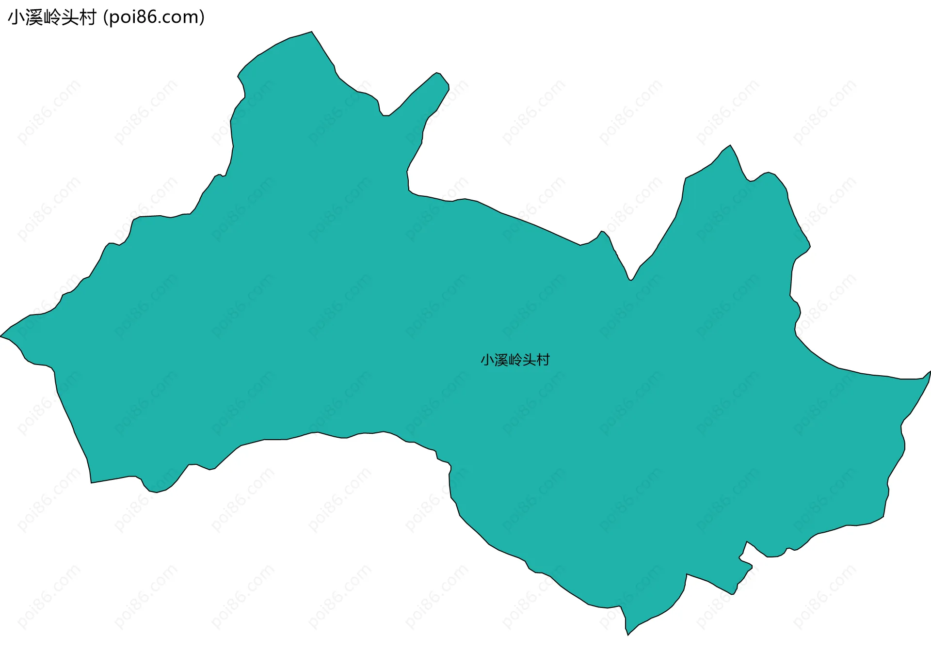 小溪岭头村边界地图