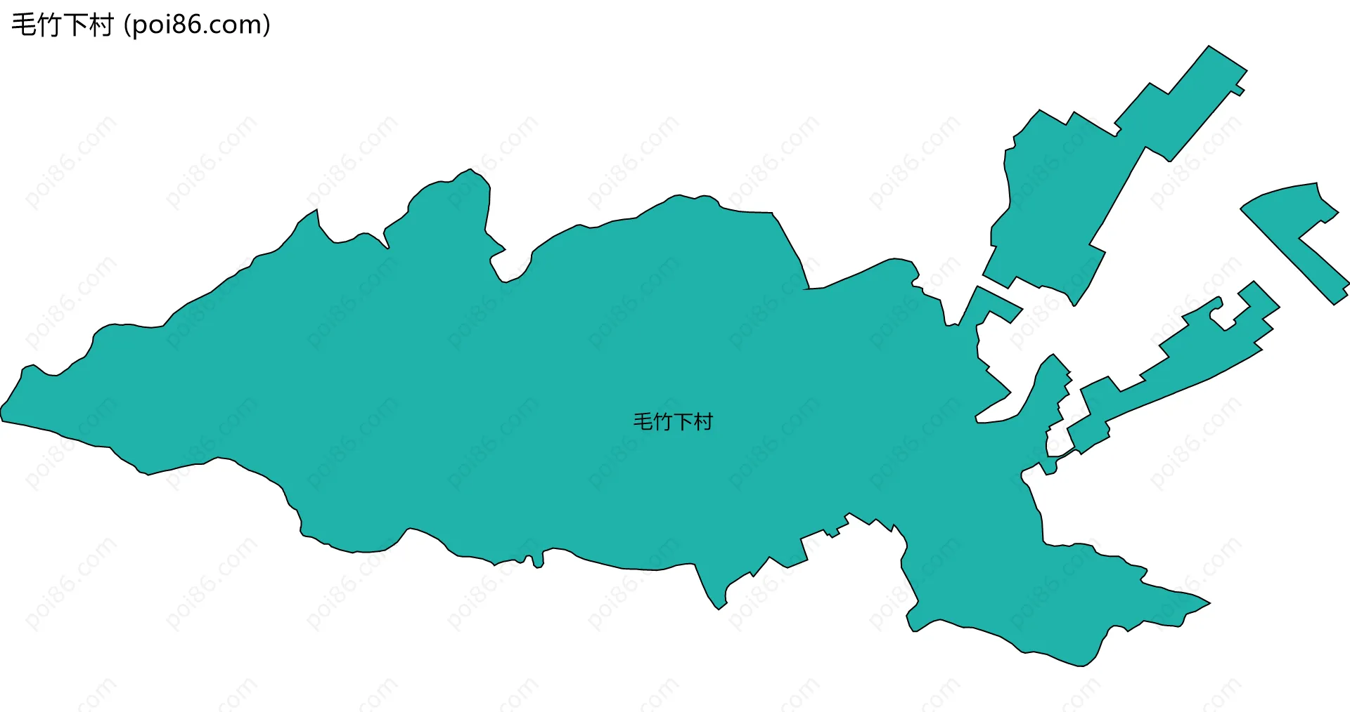 毛竹下村边界地图