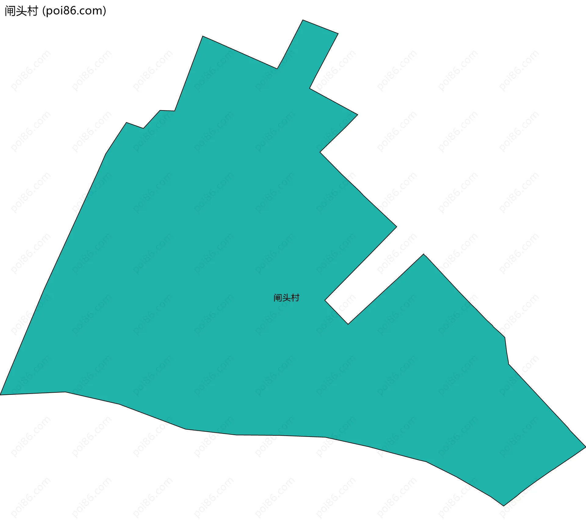 闸头村边界地图
