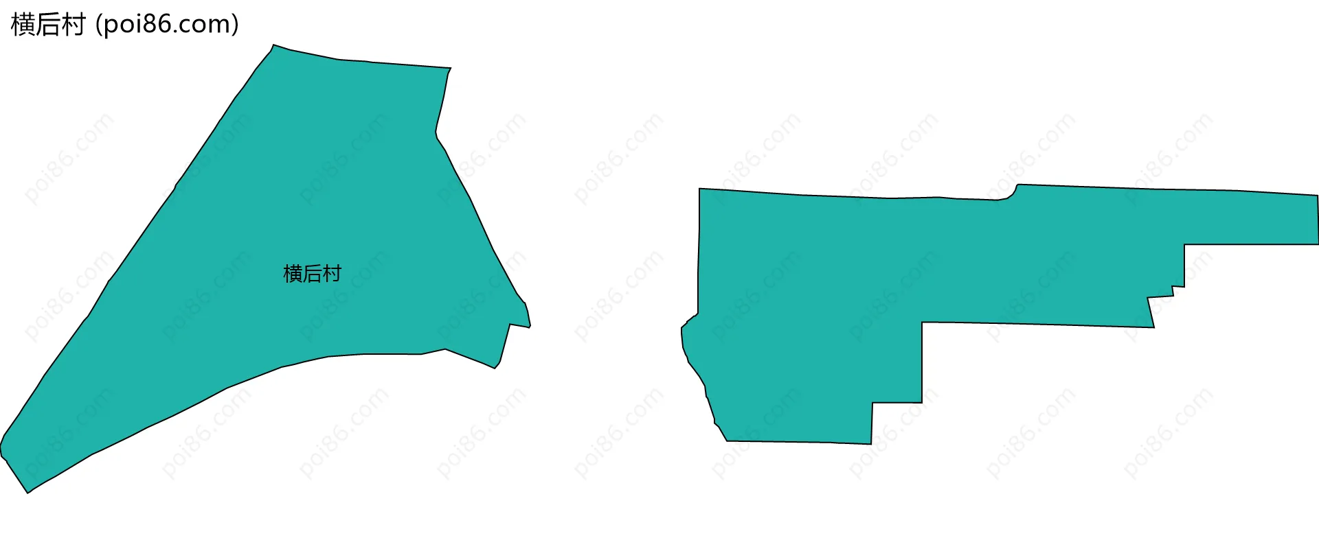 横后村边界地图