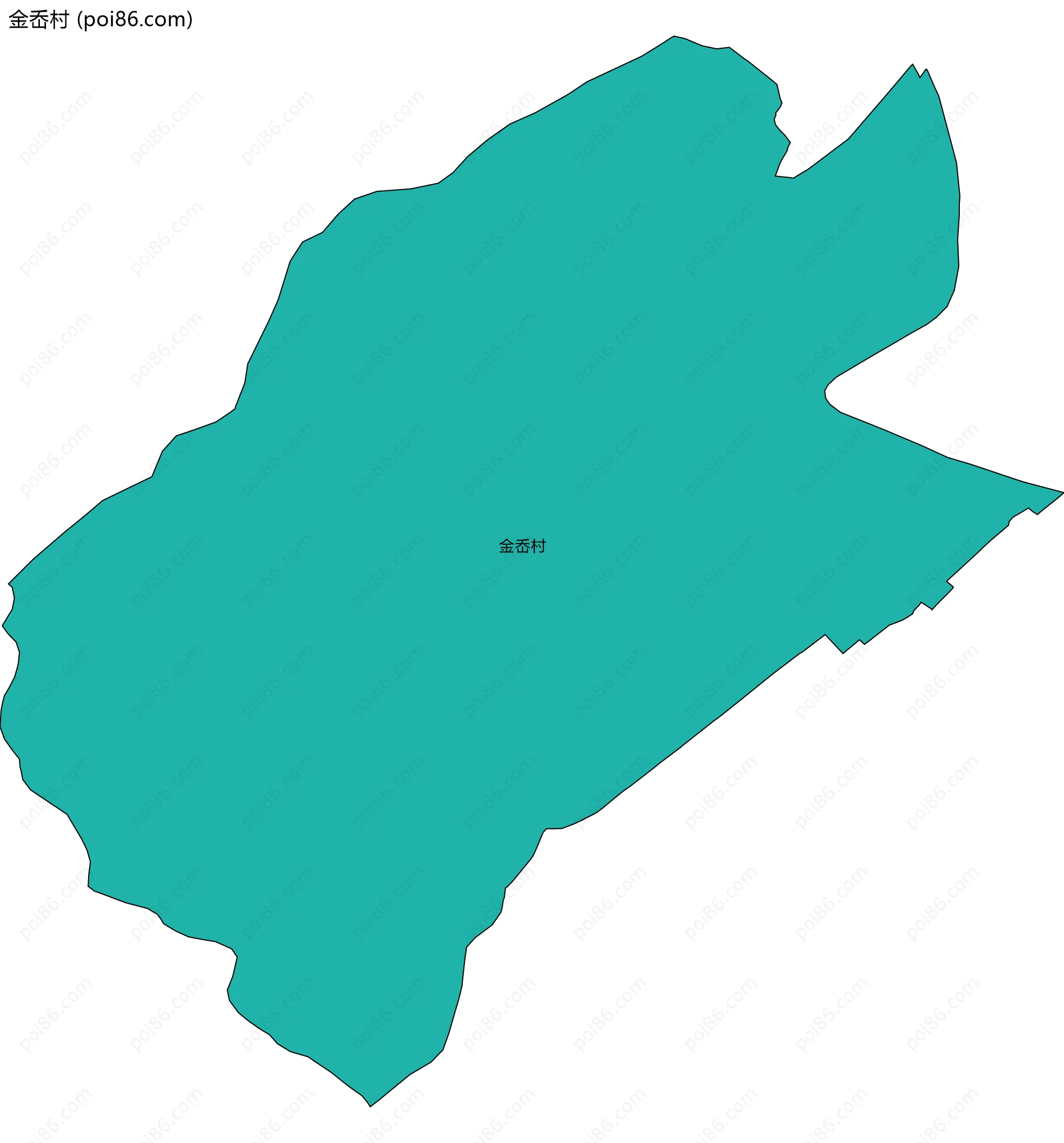 金岙村边界地图