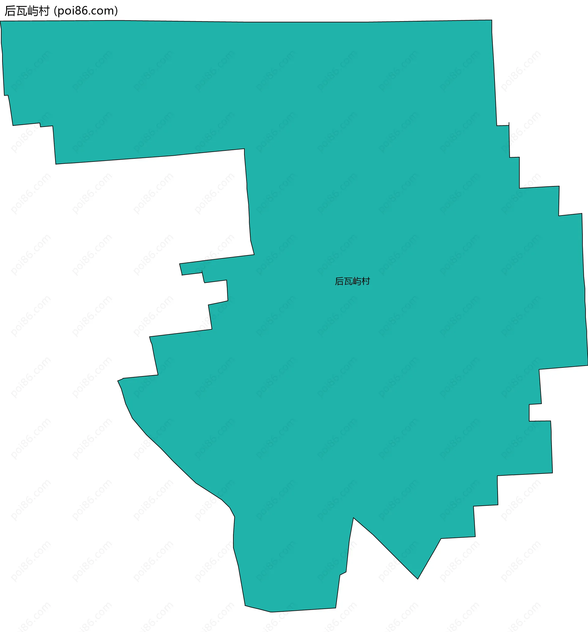 后瓦屿村边界地图