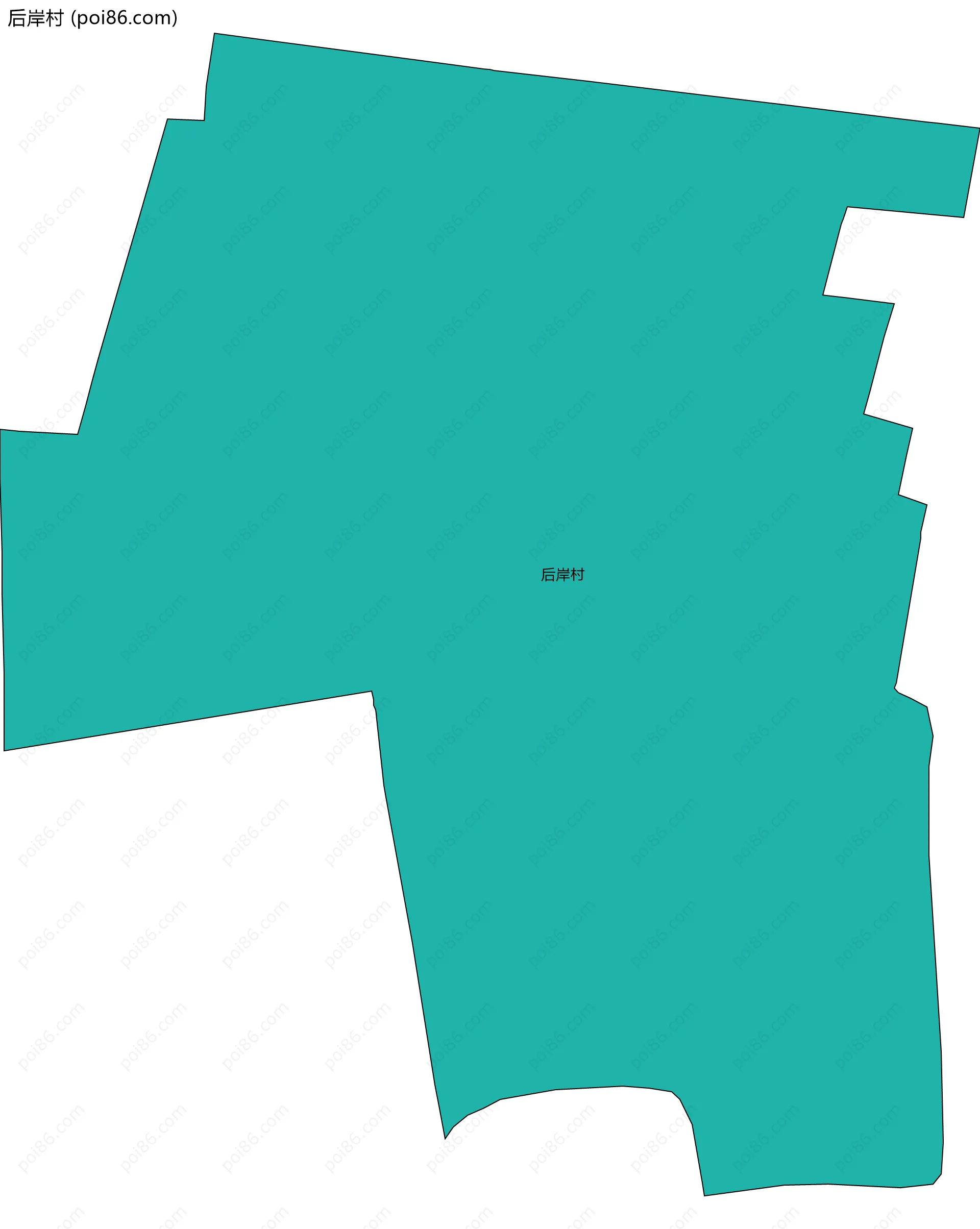 后岸村边界地图