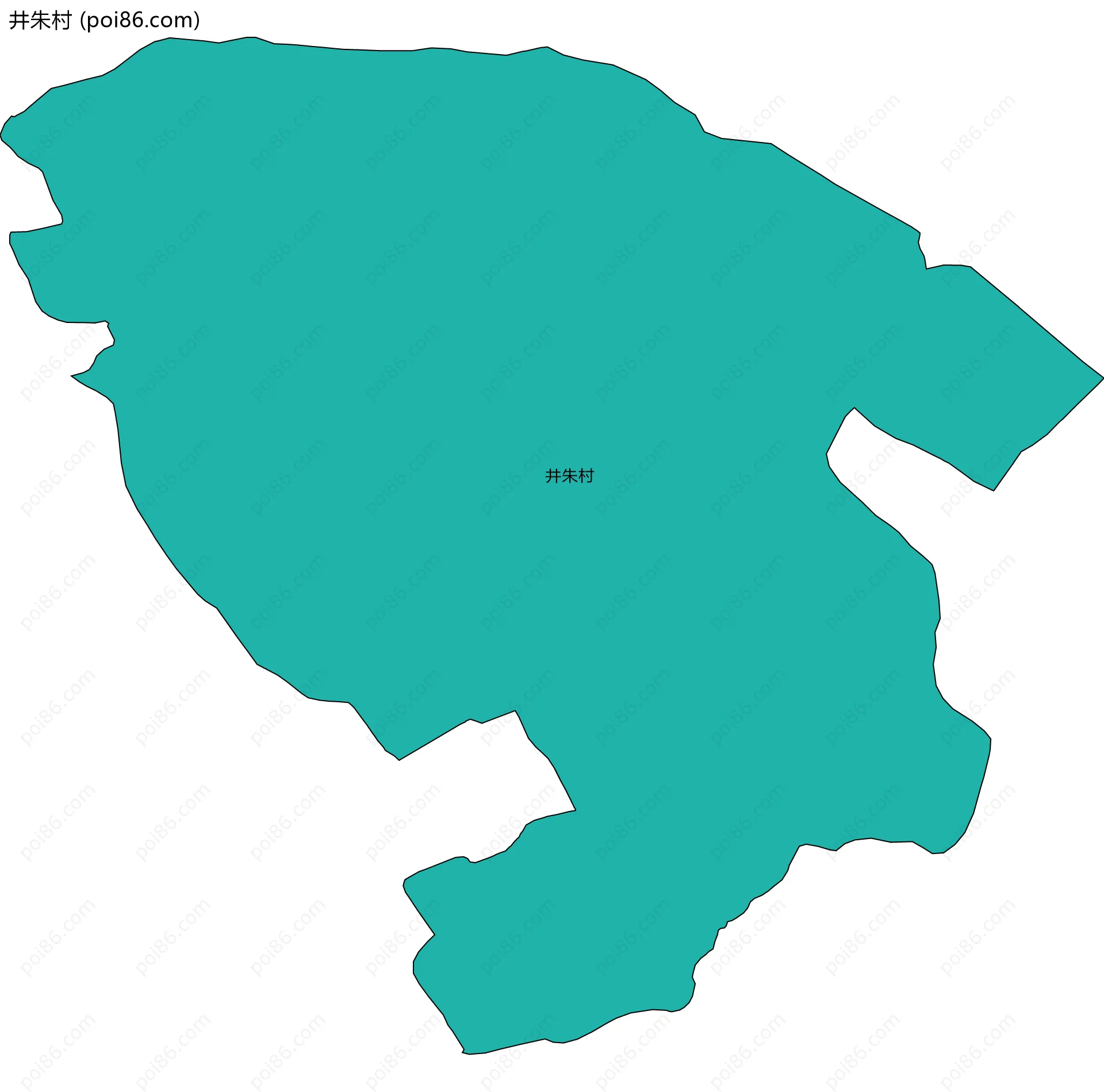 井朱村边界地图