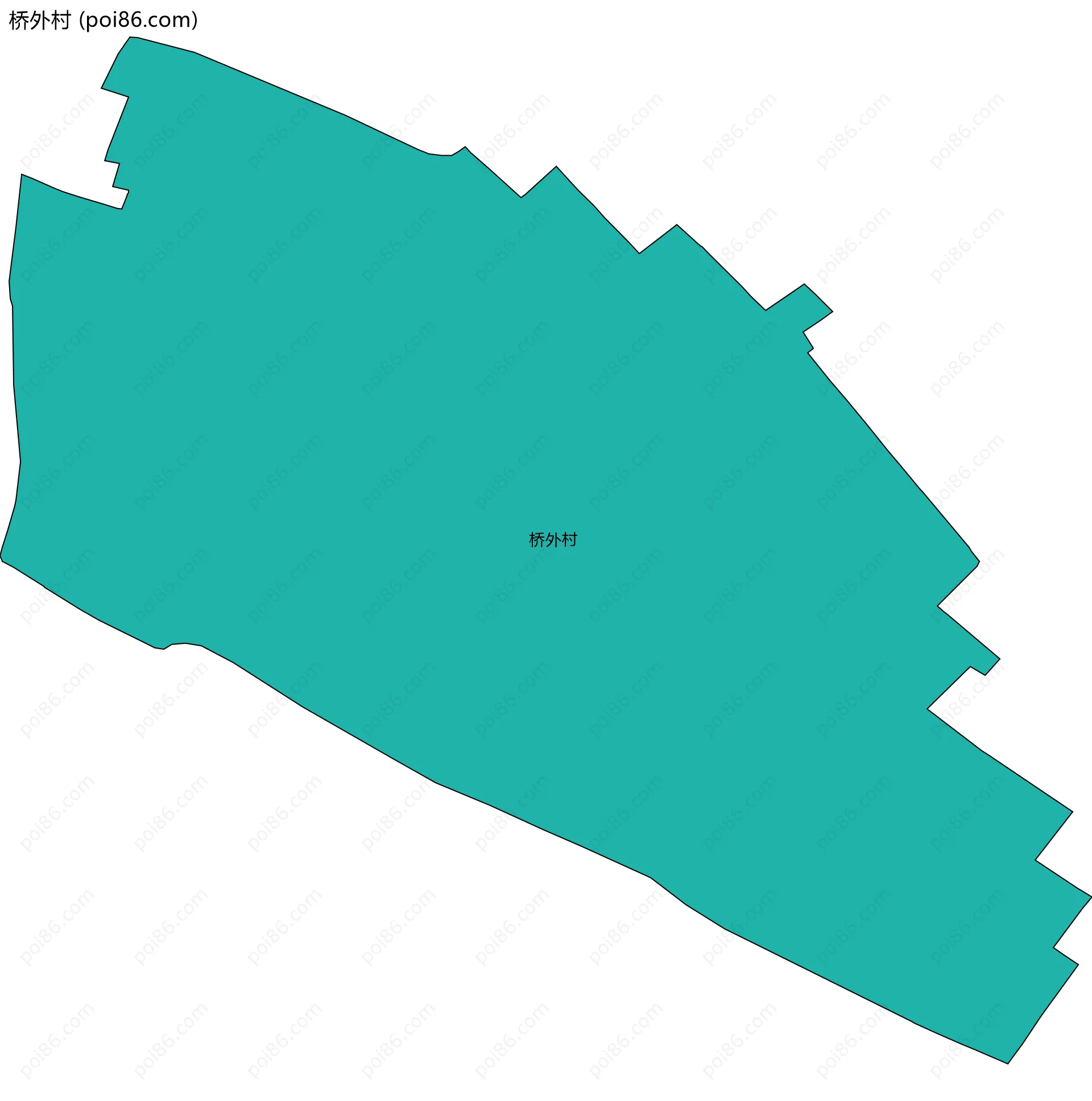 桥外村边界地图