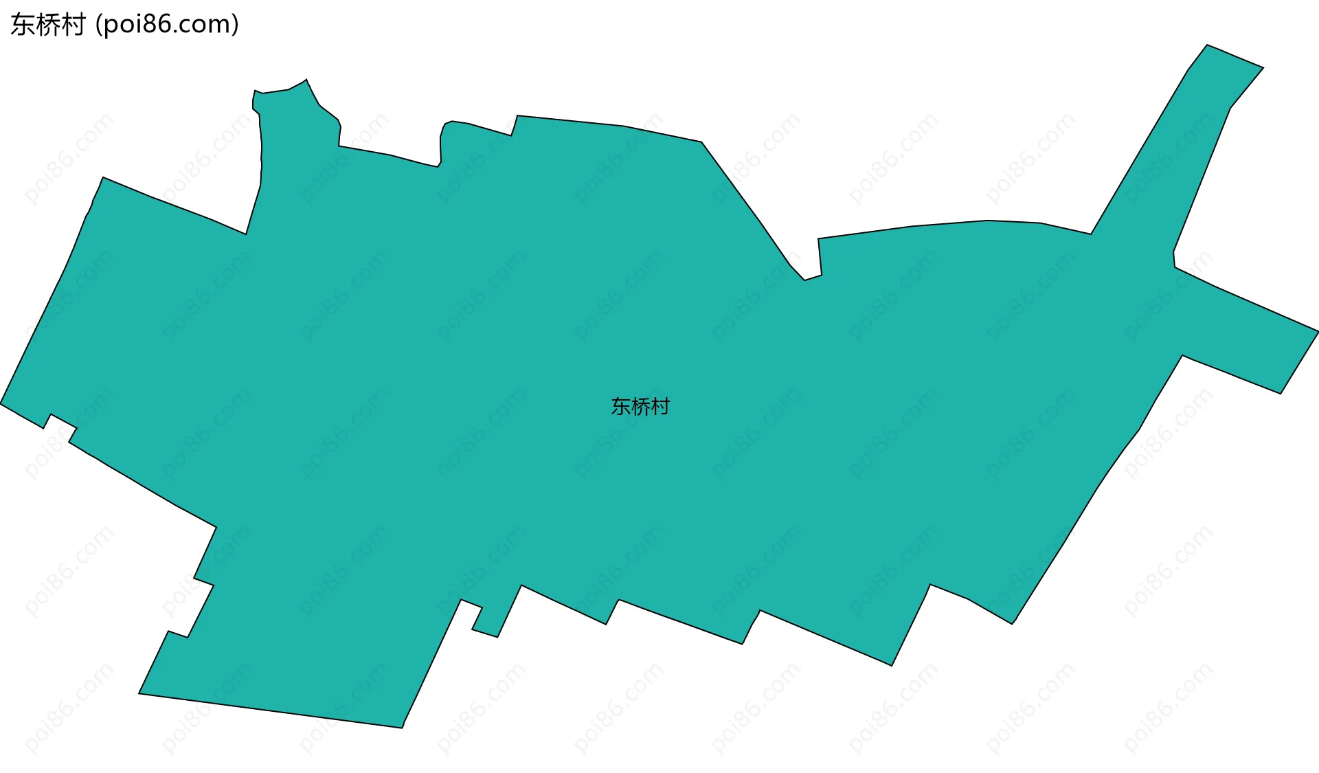 东桥村边界地图