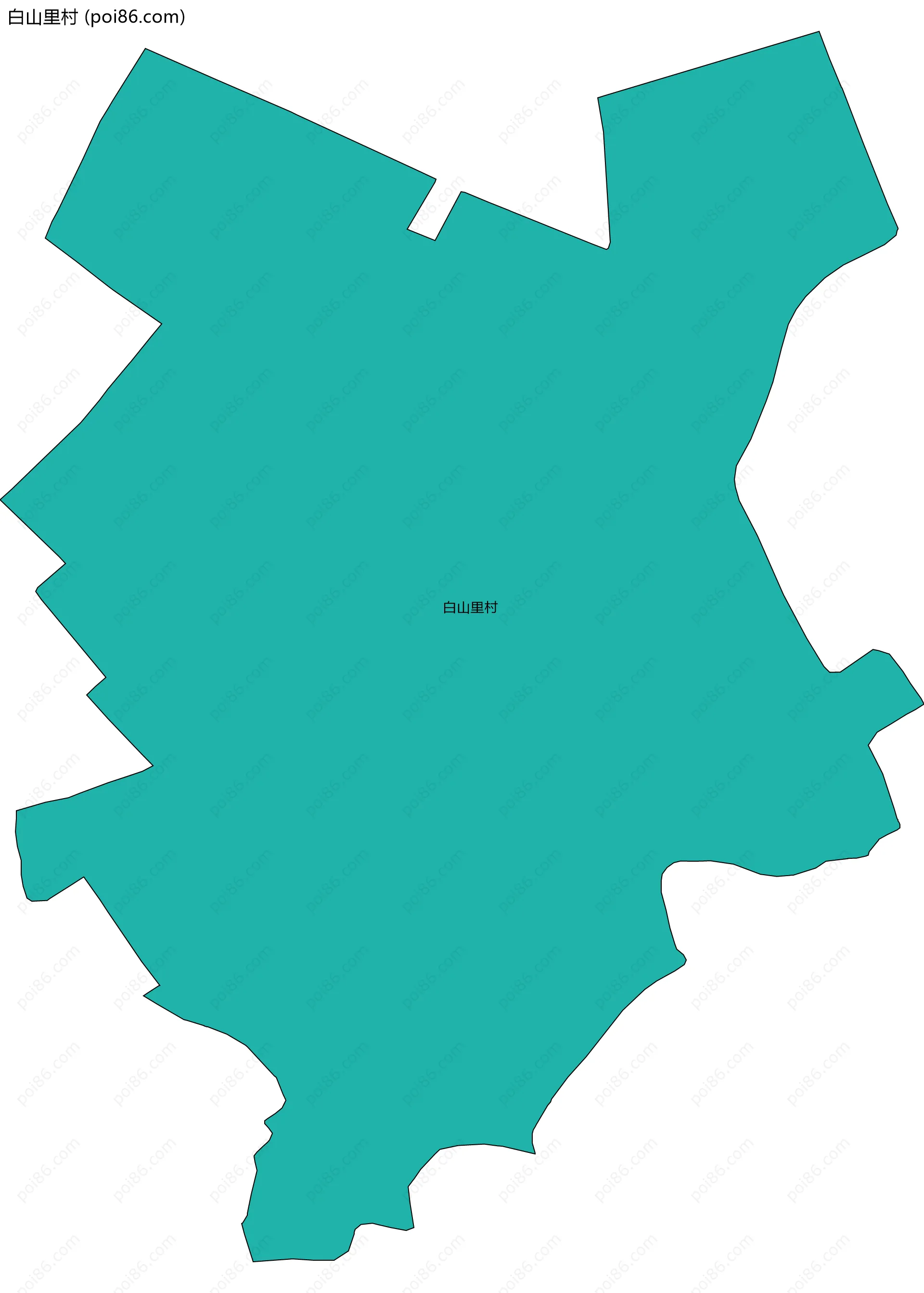 白山里村边界地图