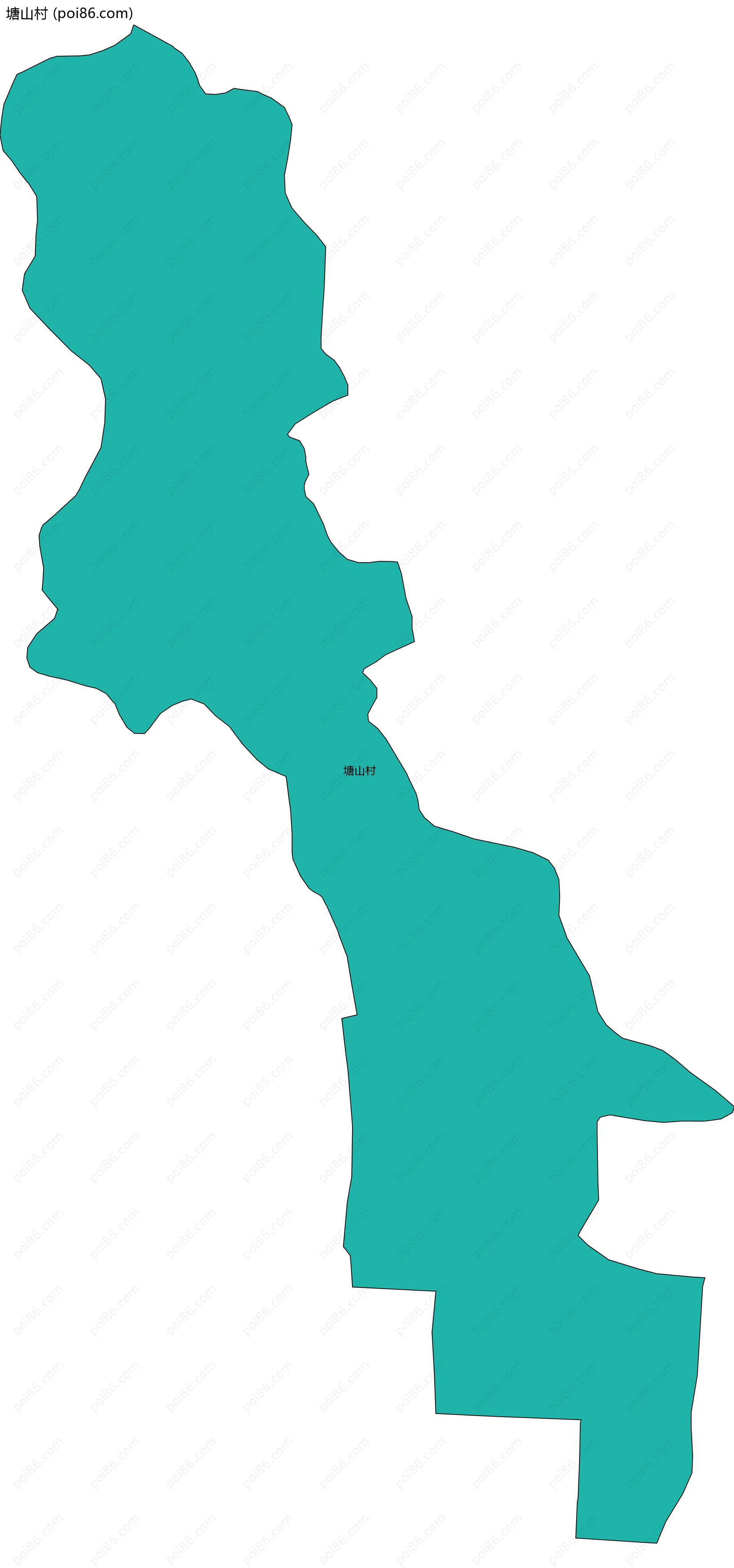 塘山村边界地图