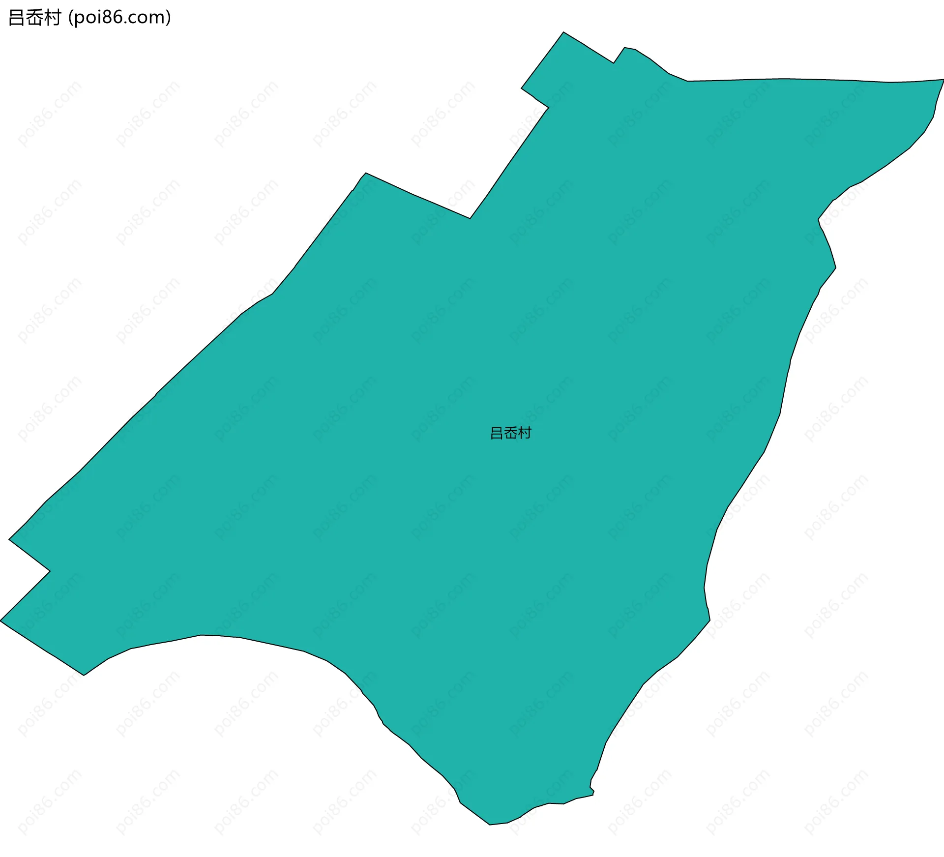 吕岙村边界地图