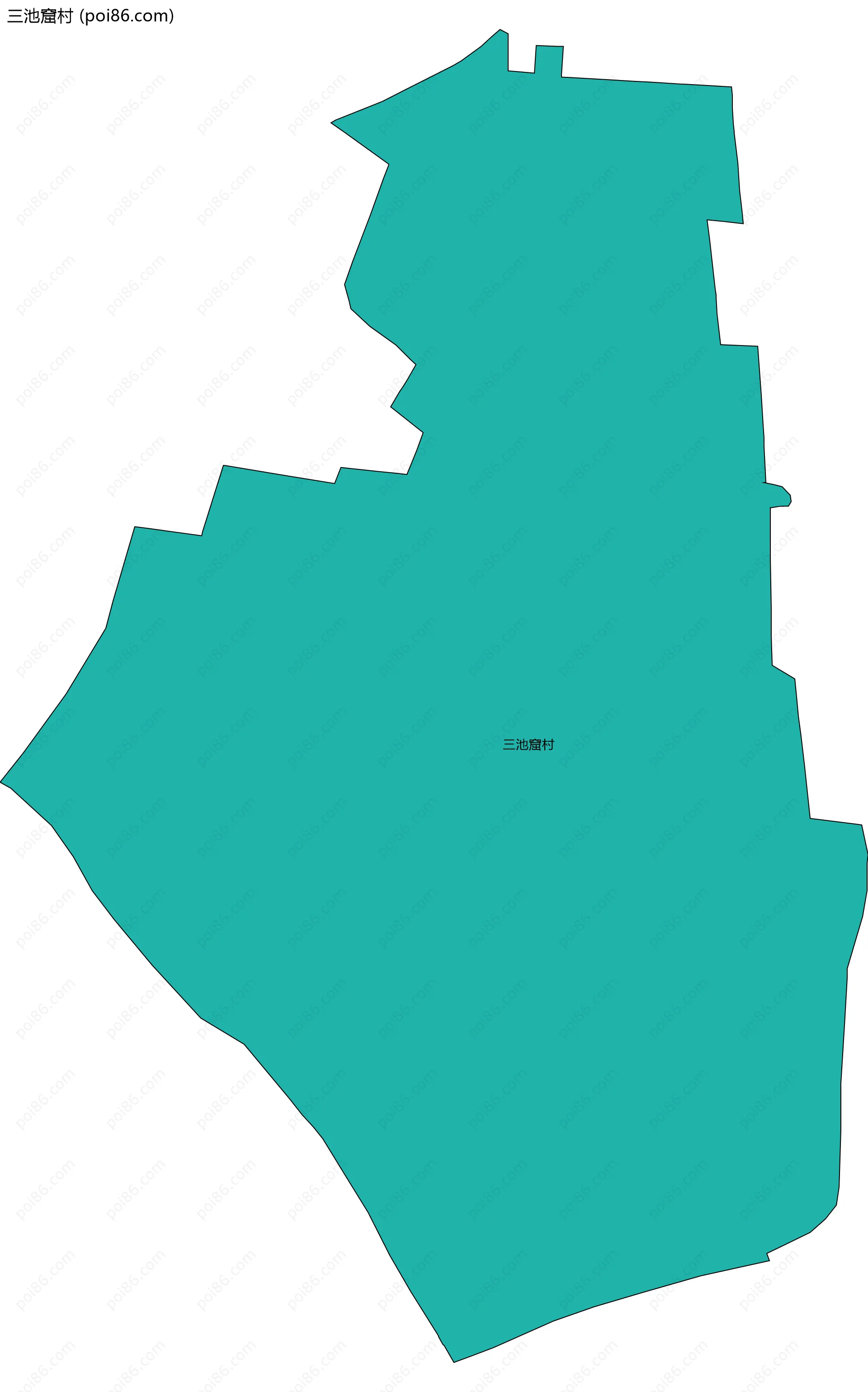 三池窟村边界地图