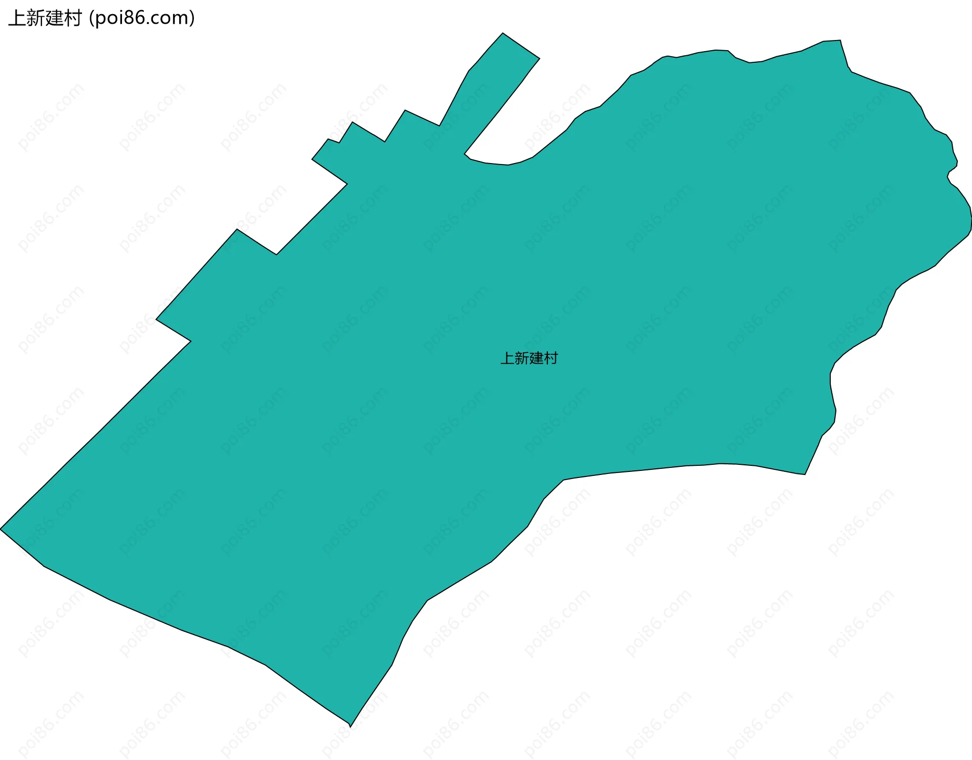 上新建村边界地图