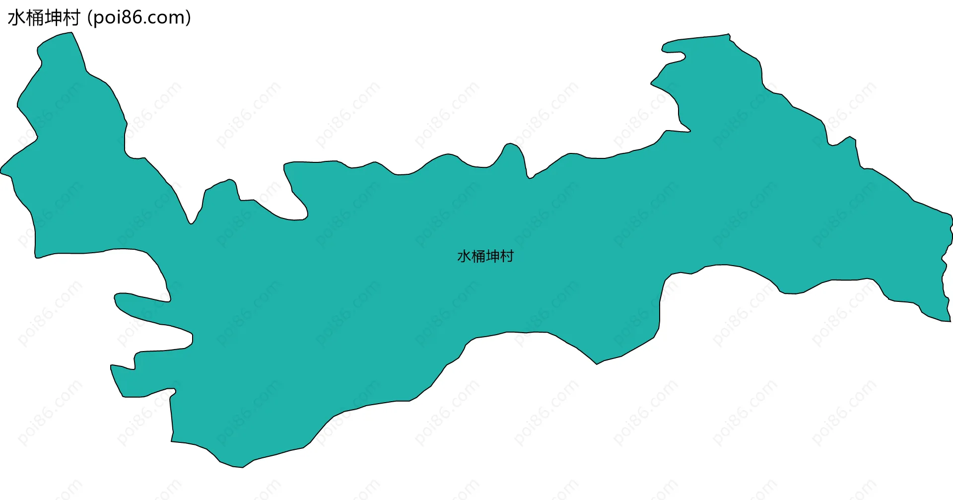 水桶坤村边界地图