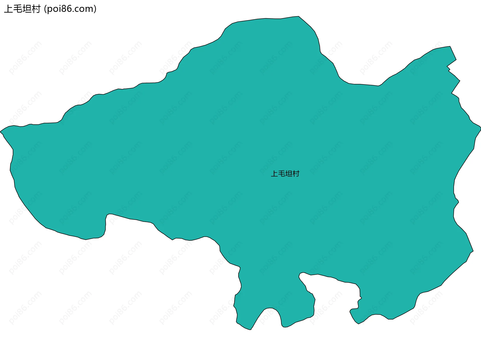 上毛坦村边界地图